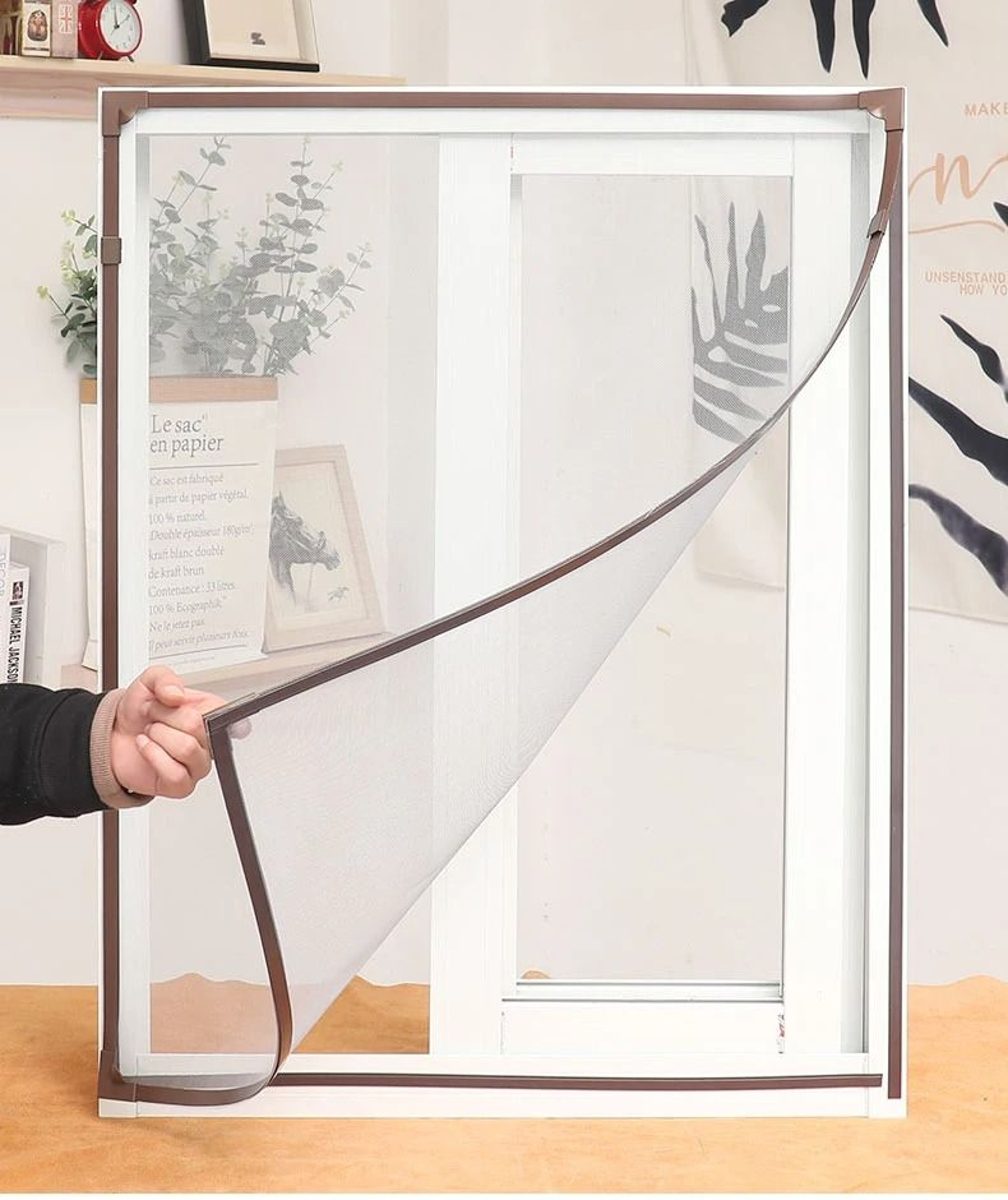 Custom Magnetic Mosquito Window Screen For Removable Washable Summer Insect Protection 4