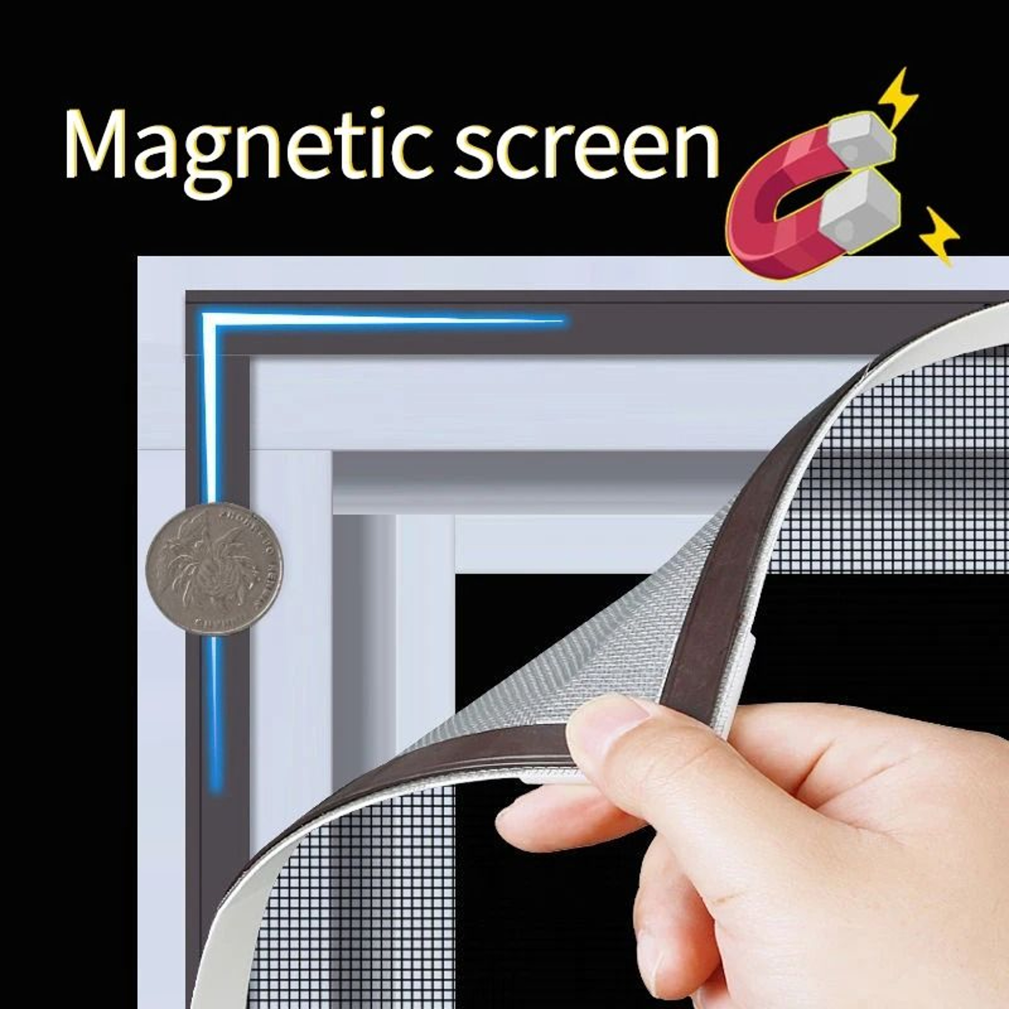 Custom Fit Magnetic Window Screen For Easy Fresh Air Mosquito Protection 0