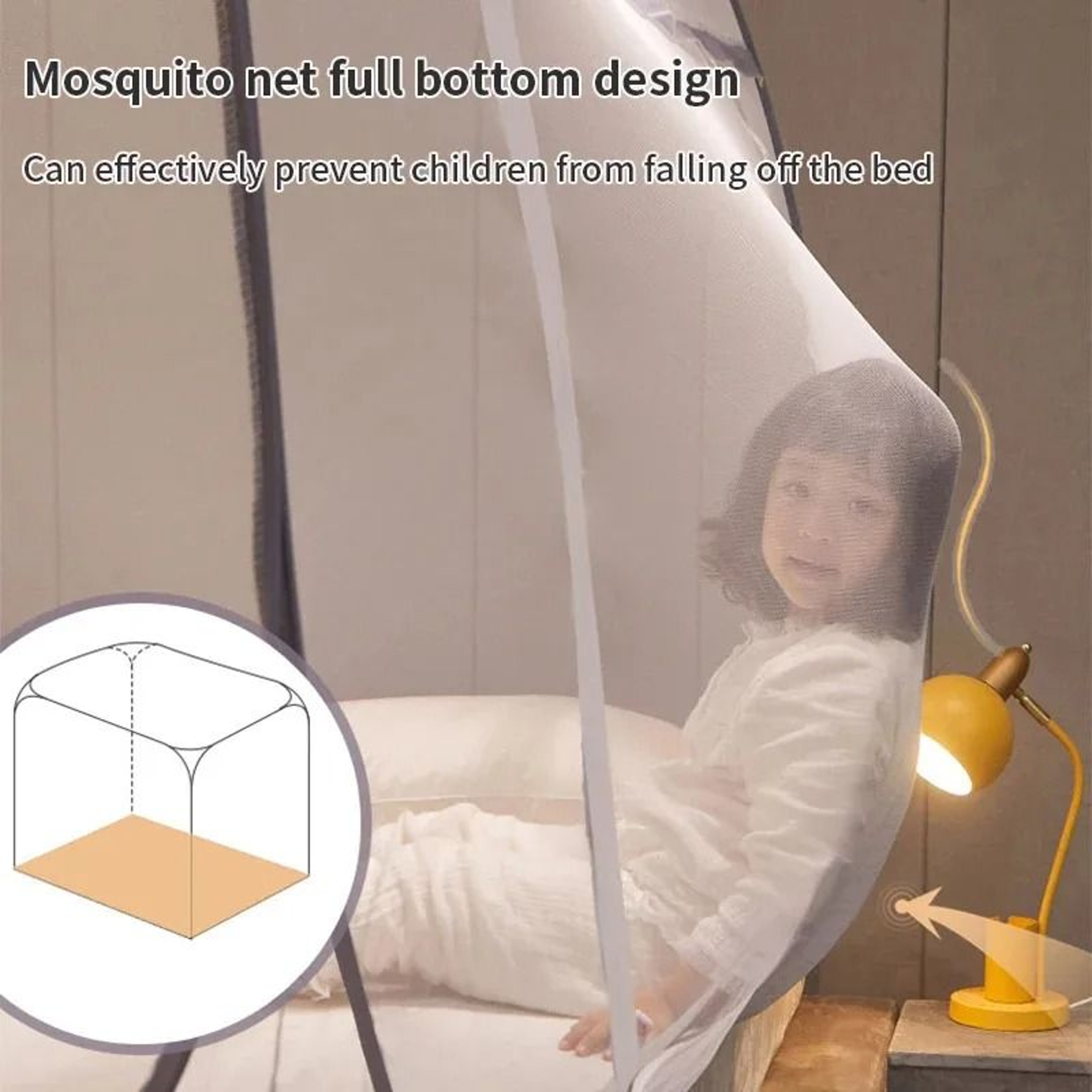 Portable Foldable Mosquito Net Tent For Comfortable Single Double Bed Protection 6