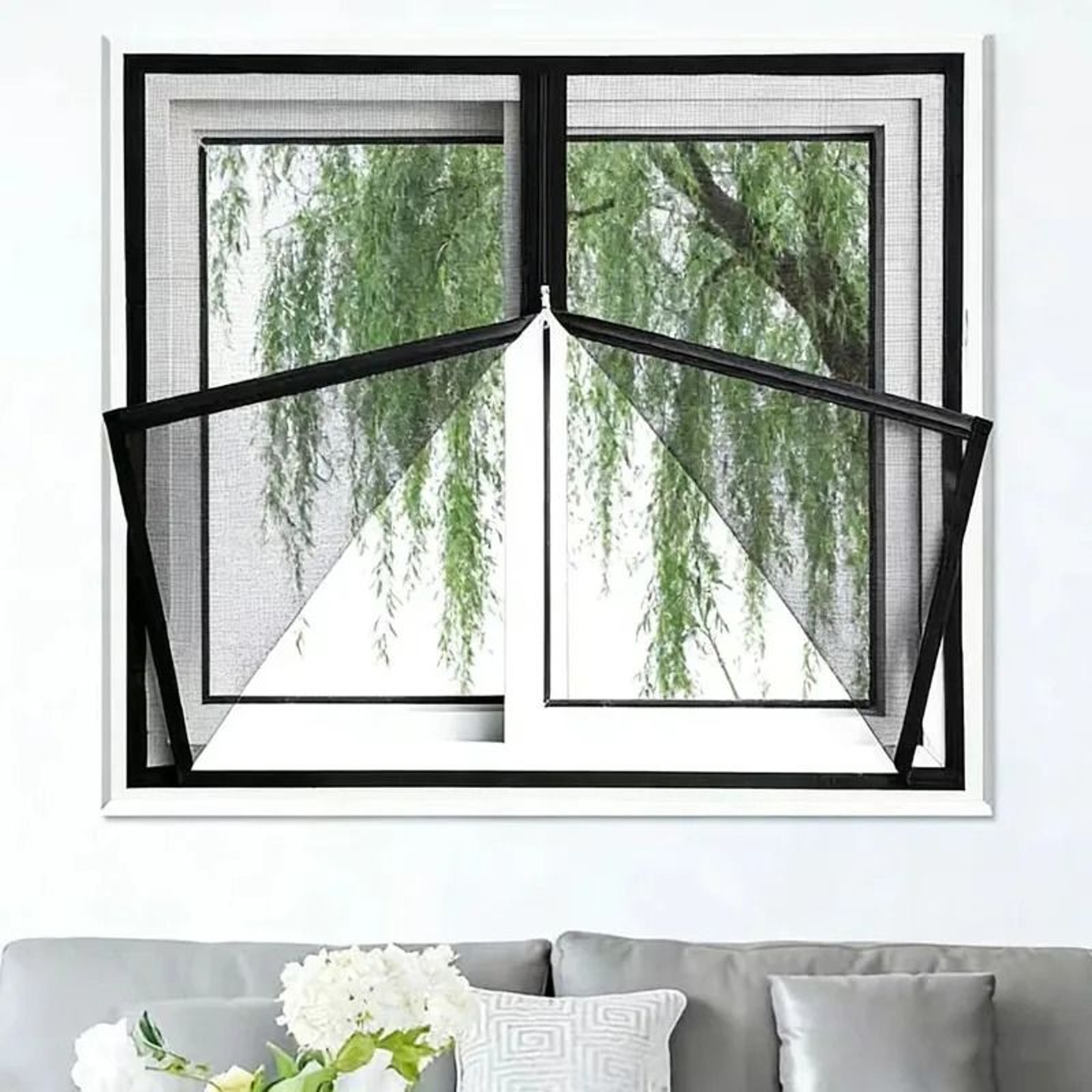 Custom Fit Zipper Window Screen For Easy Access And Mosquito Protection 6