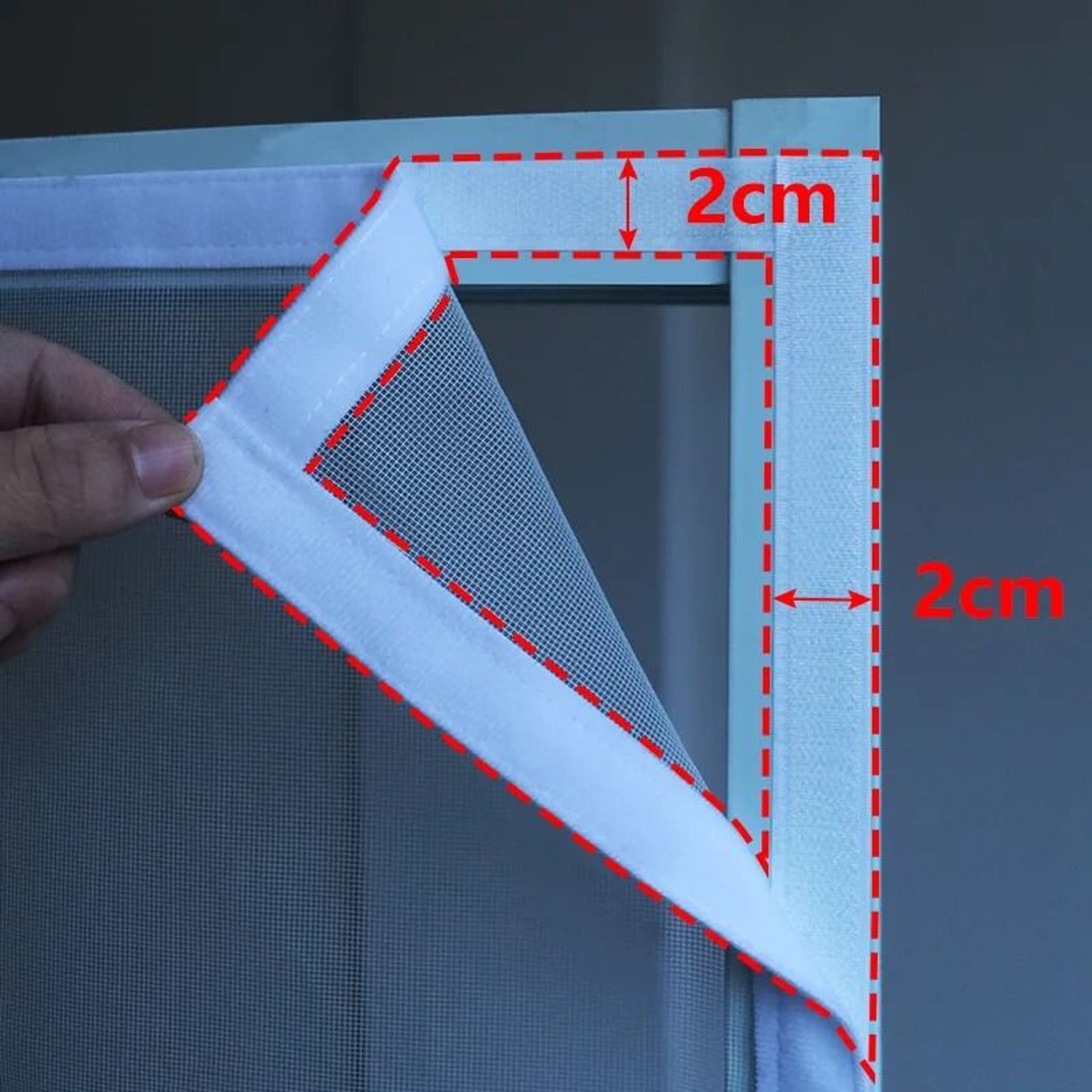 Custom White Magnetic Screen Door For Side Opening Mosquito Protection Comfort 2