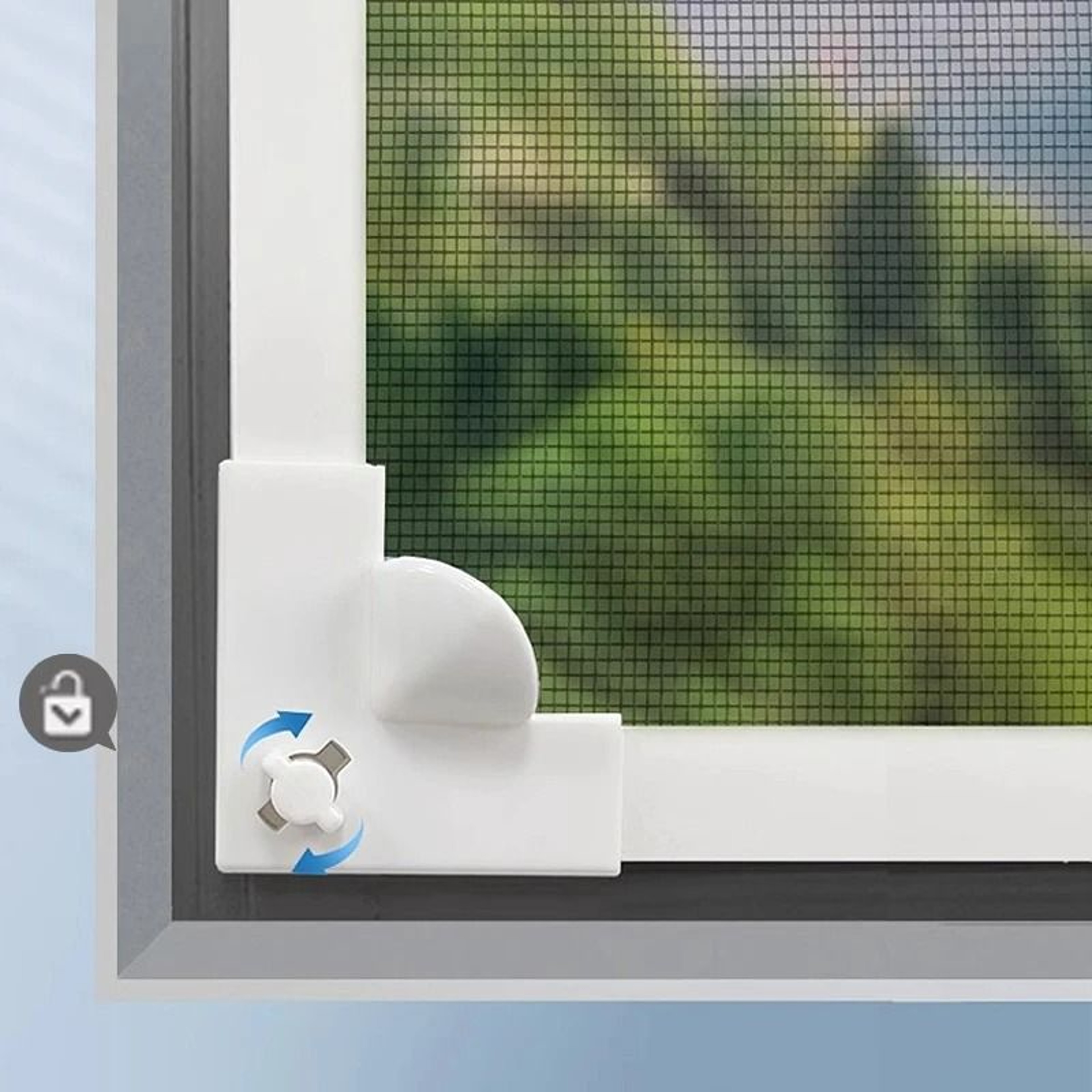 Custom Magnetic Window Screen With Lock Buckle For Windproof Insect Protection 4