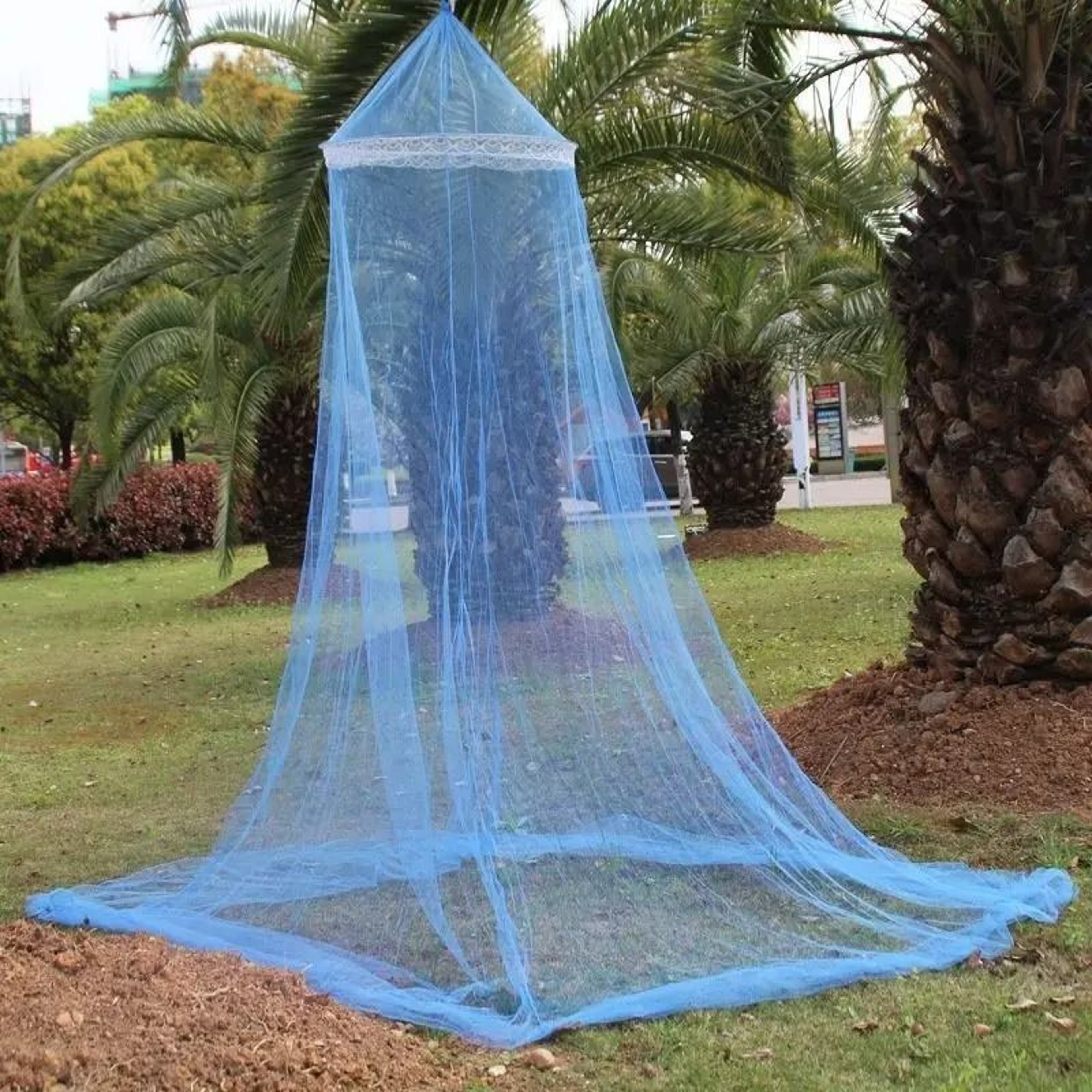 Elegant Hanging Dome Mosquito Net Bed Canopy For Peaceful Summer Sleep 5