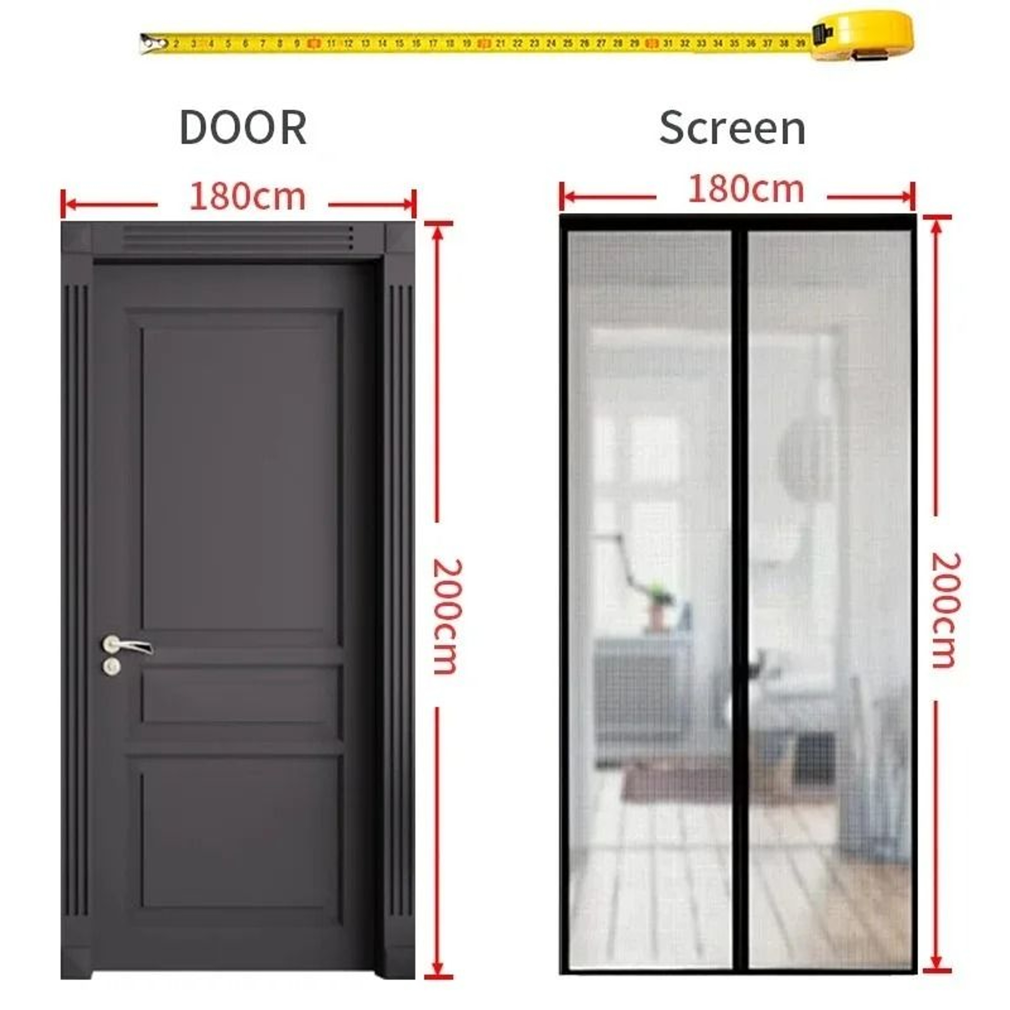 Custom Magnetic Mosquito Door Screen With Automatic Closing Mesh Insect Protection 0