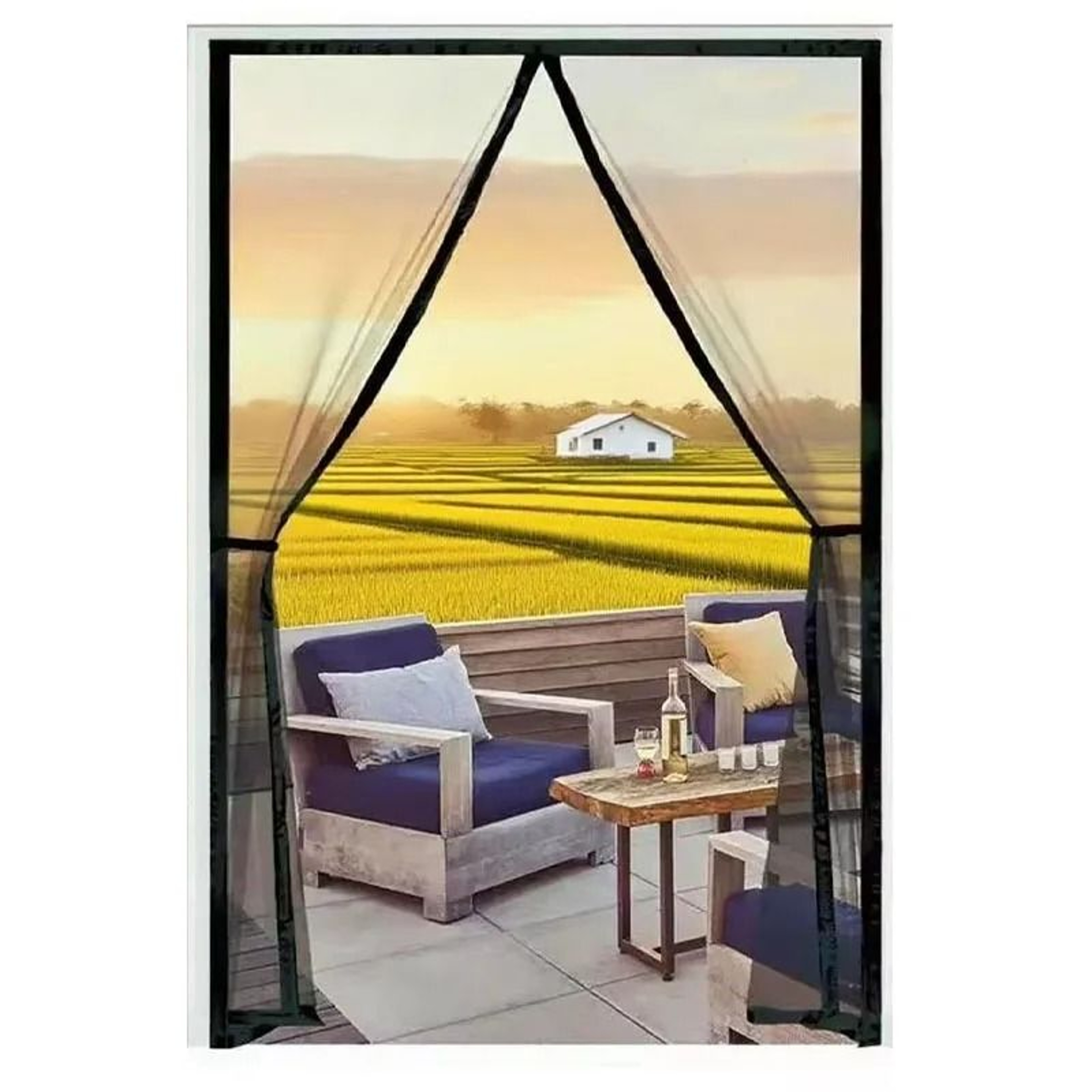 Custom Magnetic Mosquito Door Screen With Automatic Closing Mesh Insect Protection 6