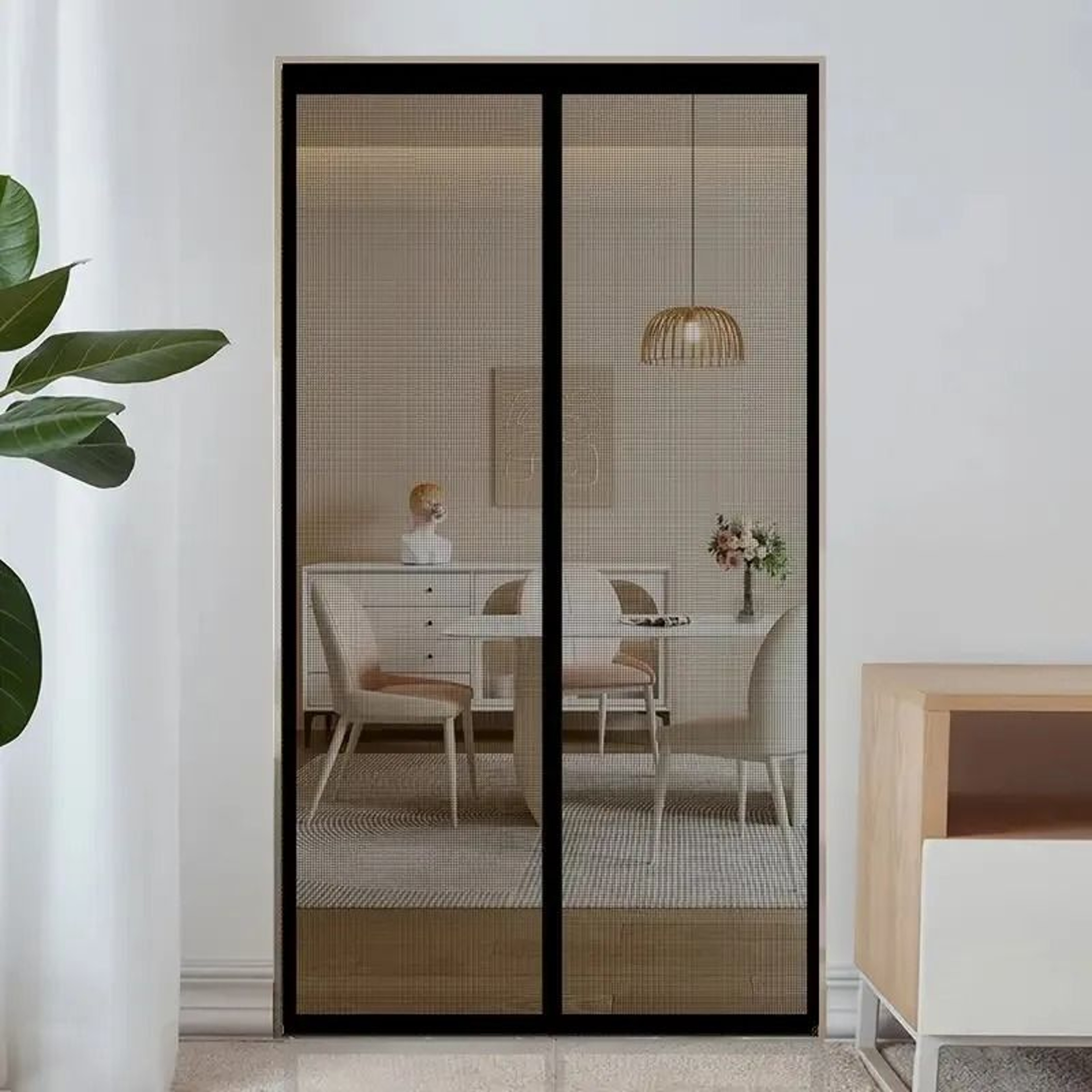 Custom Magnetic Mosquito Door Screen With Automatic Closing Mesh Insect Protection 2