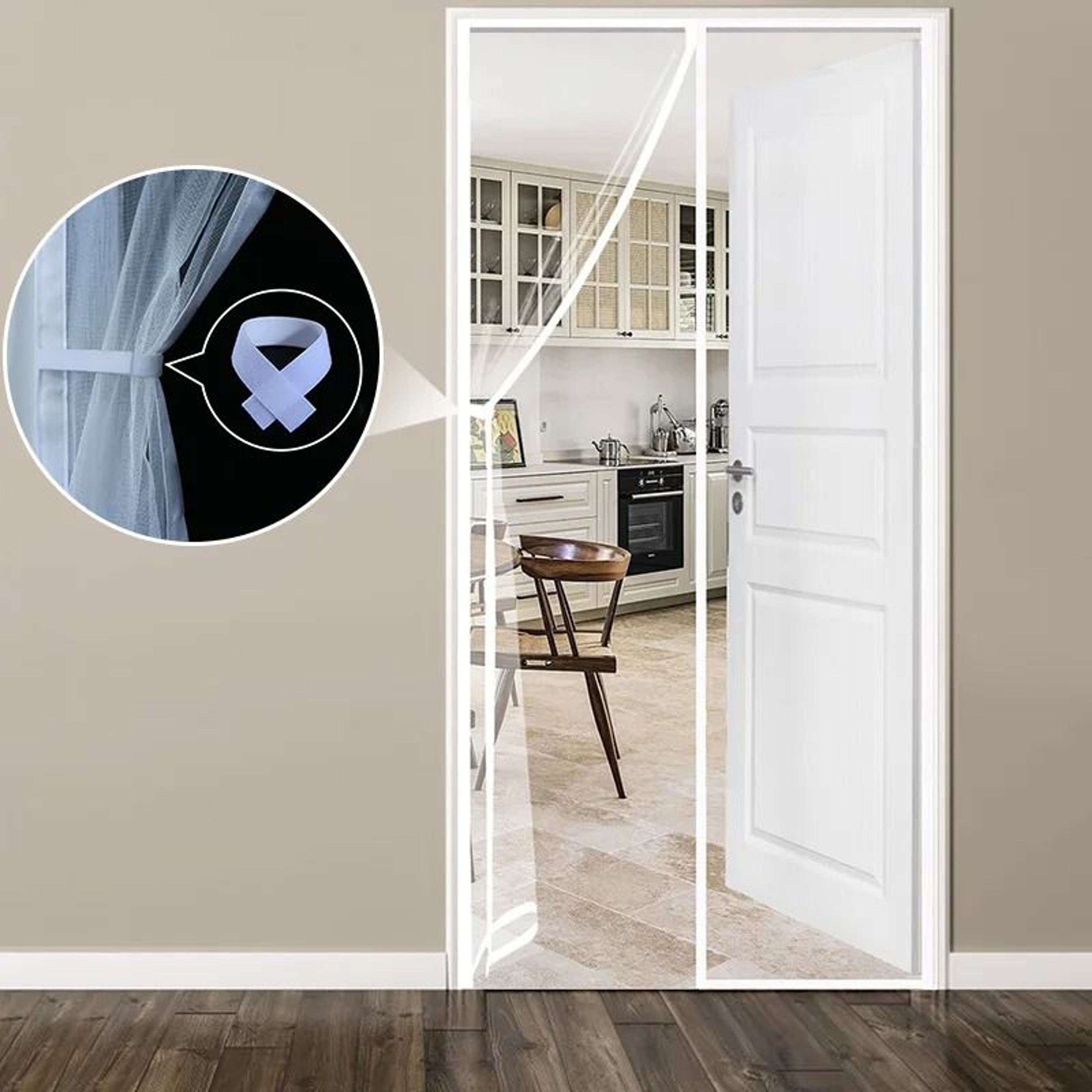 Custom White Magnetic Door Window Screen For Invisible Insect Protection Home 4