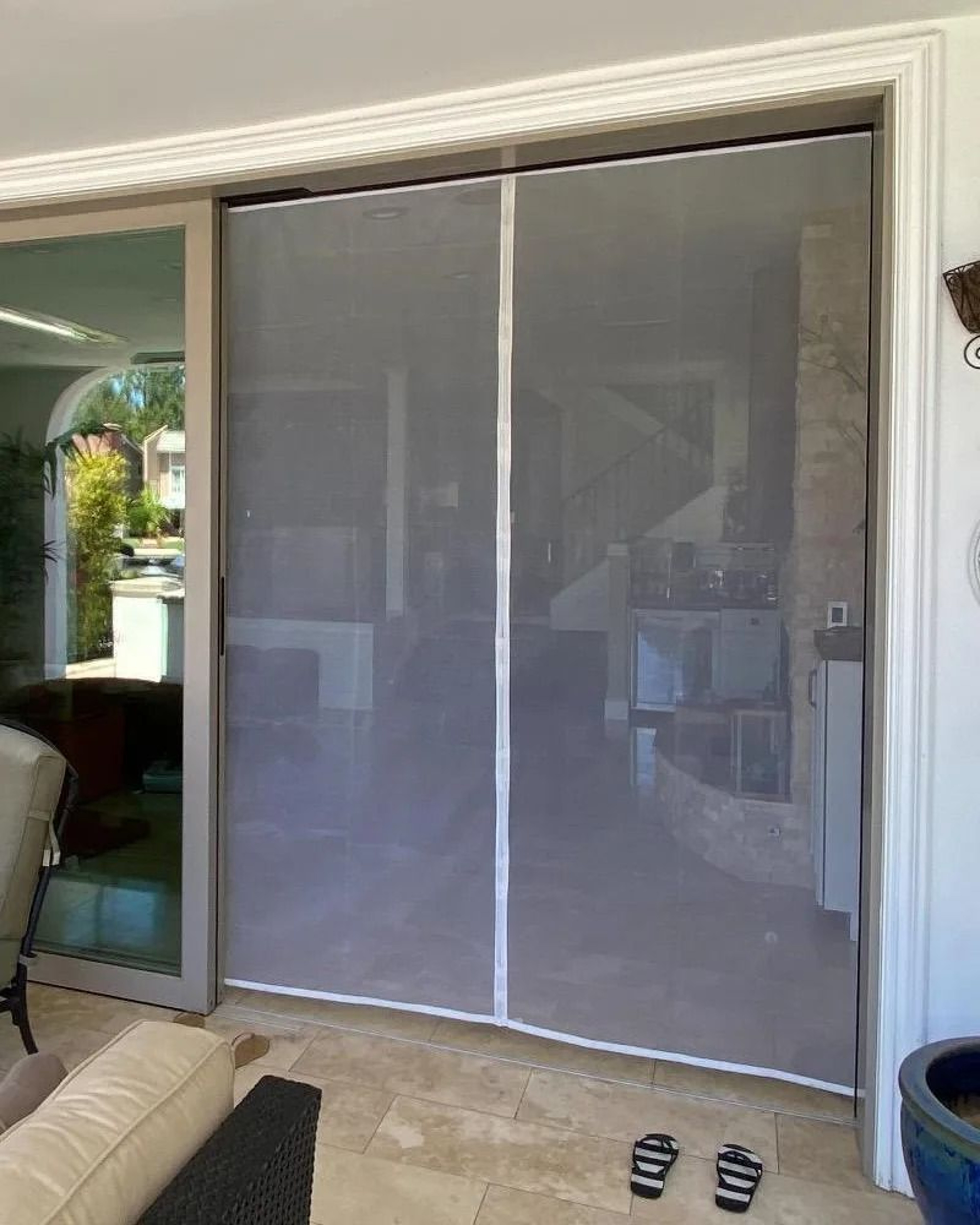 Custom White Magnetic Door Window Screen For Invisible Insect Protection Home 5