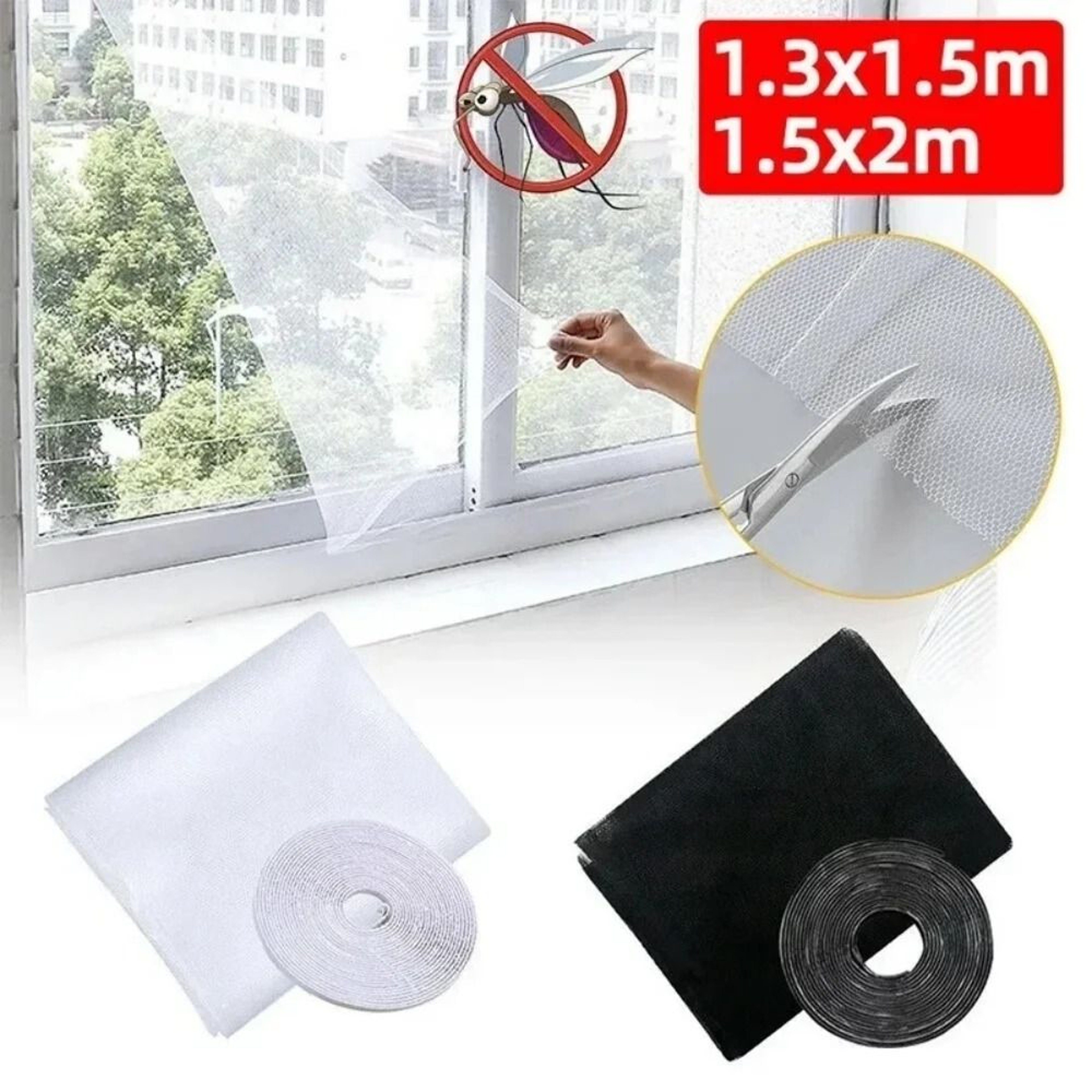 Reusable Mosquito Window Screen Mesh For Easy Fly Insect Protection Home 0