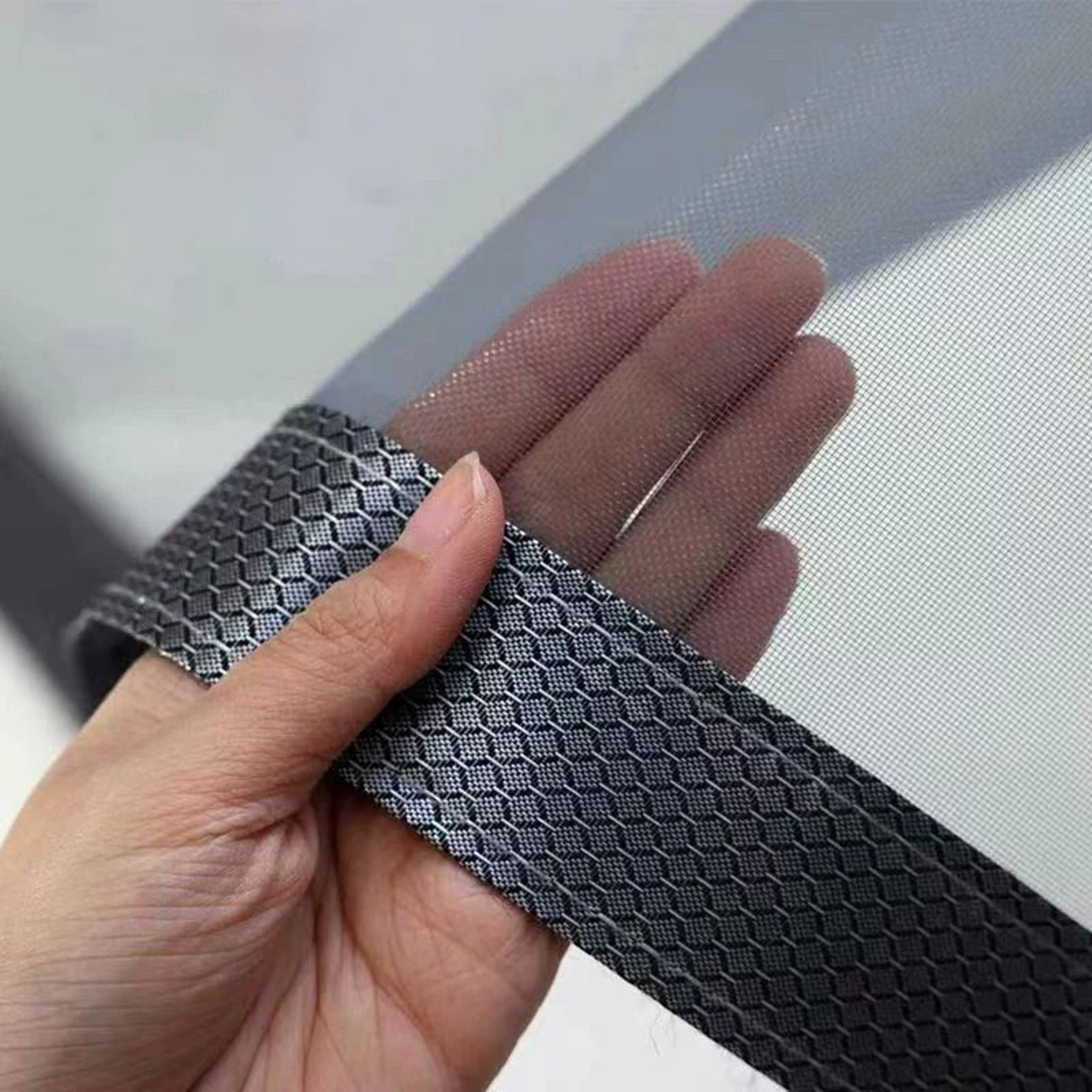 Gray Side Opening Magnetic Mosquito Screen Door For Easy No Drill 5