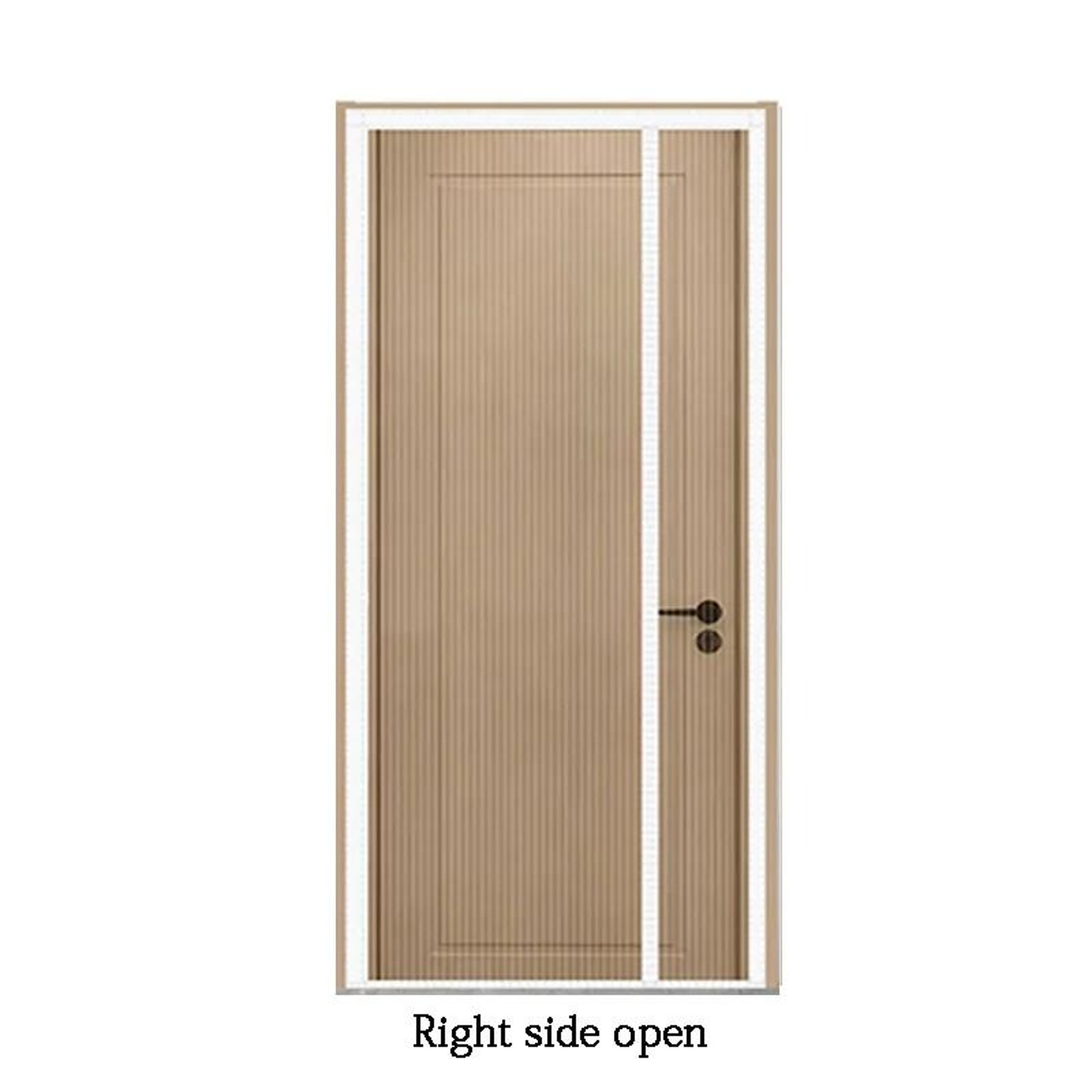 White Side Opening Magnetic Mosquito Screen Door For No Drill Protection 1