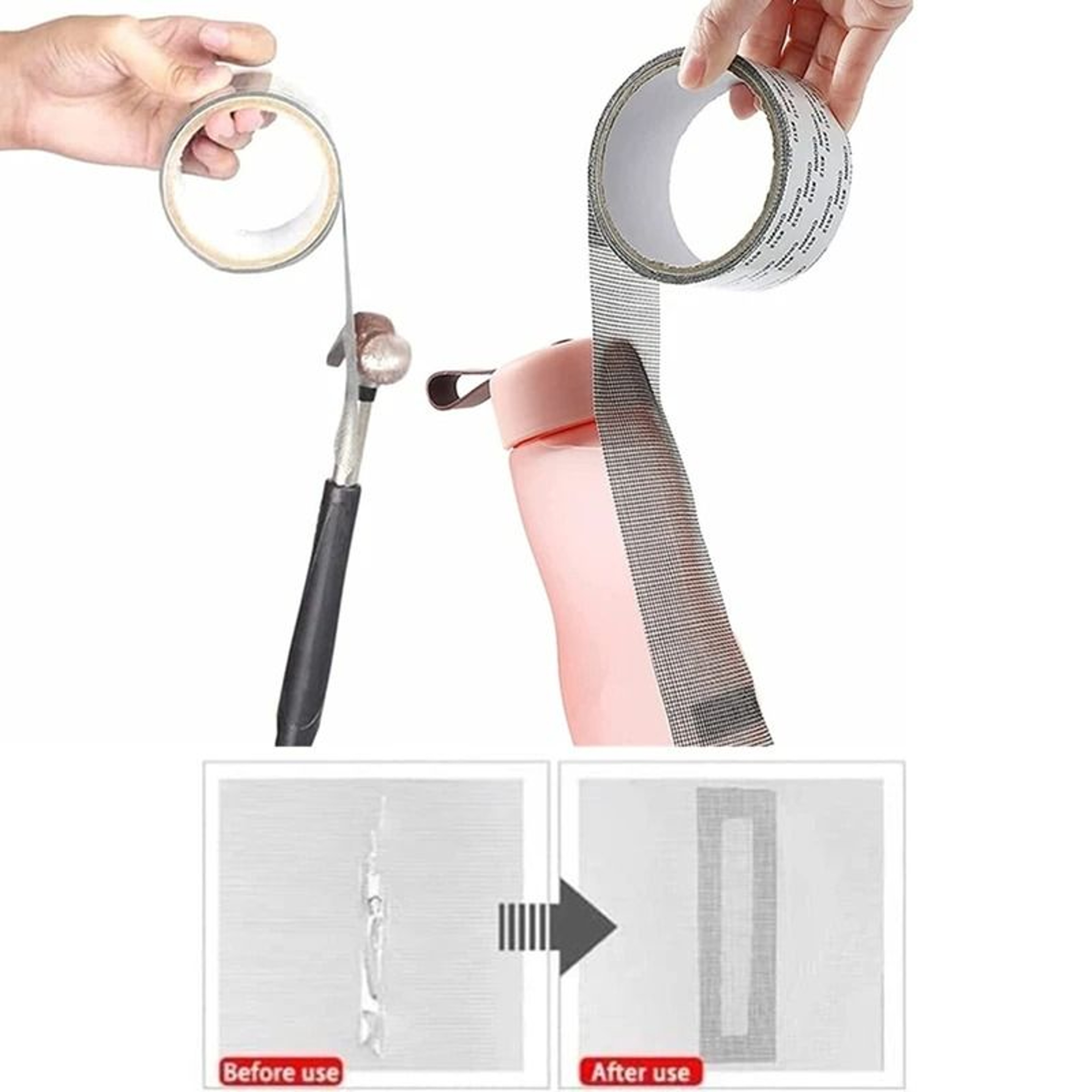 Fast Fix Self Adhesive Window Screen Repair Tape For Mesh Holes 4