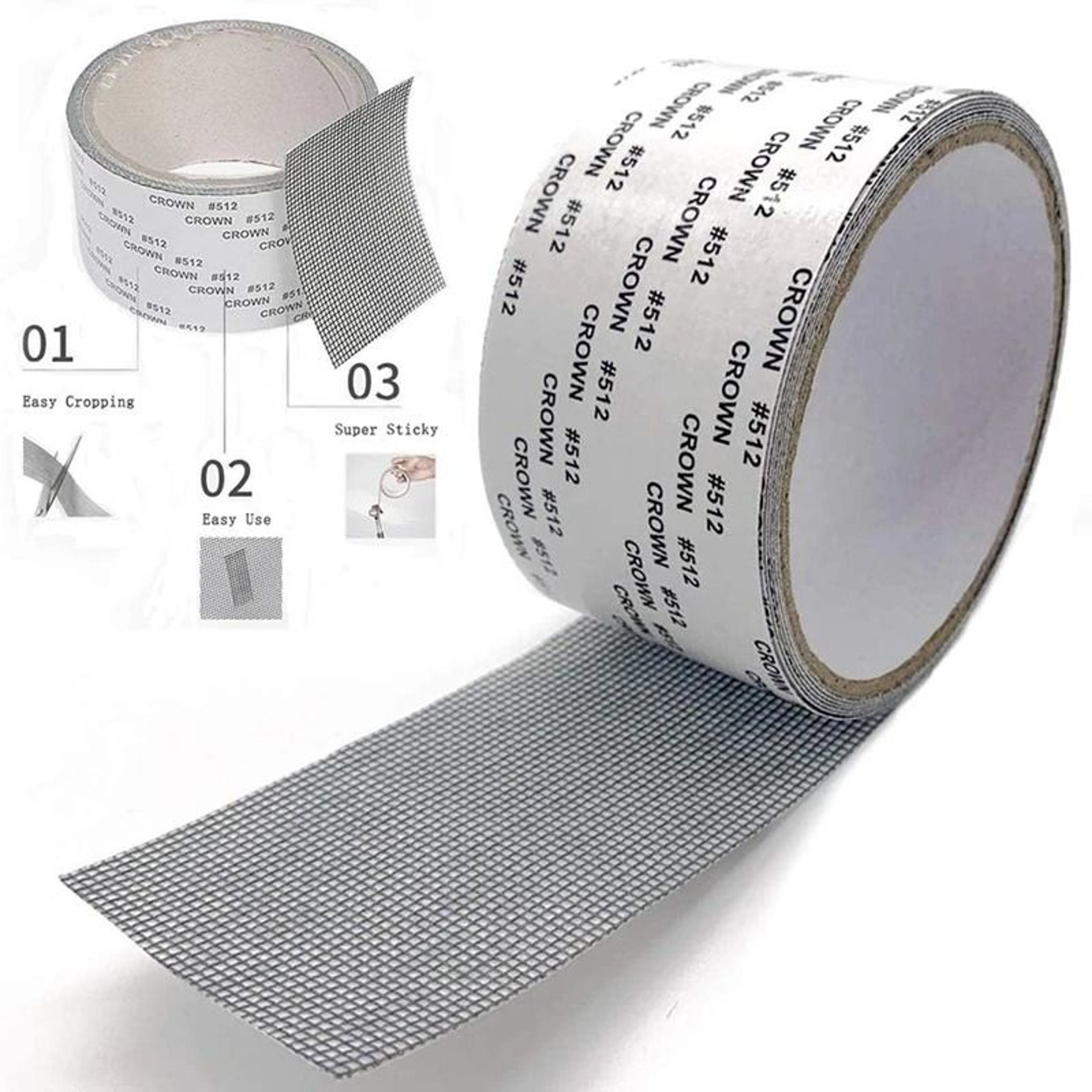 Fast Fix Self Adhesive Window Screen Repair Tape For Mesh Holes 7
