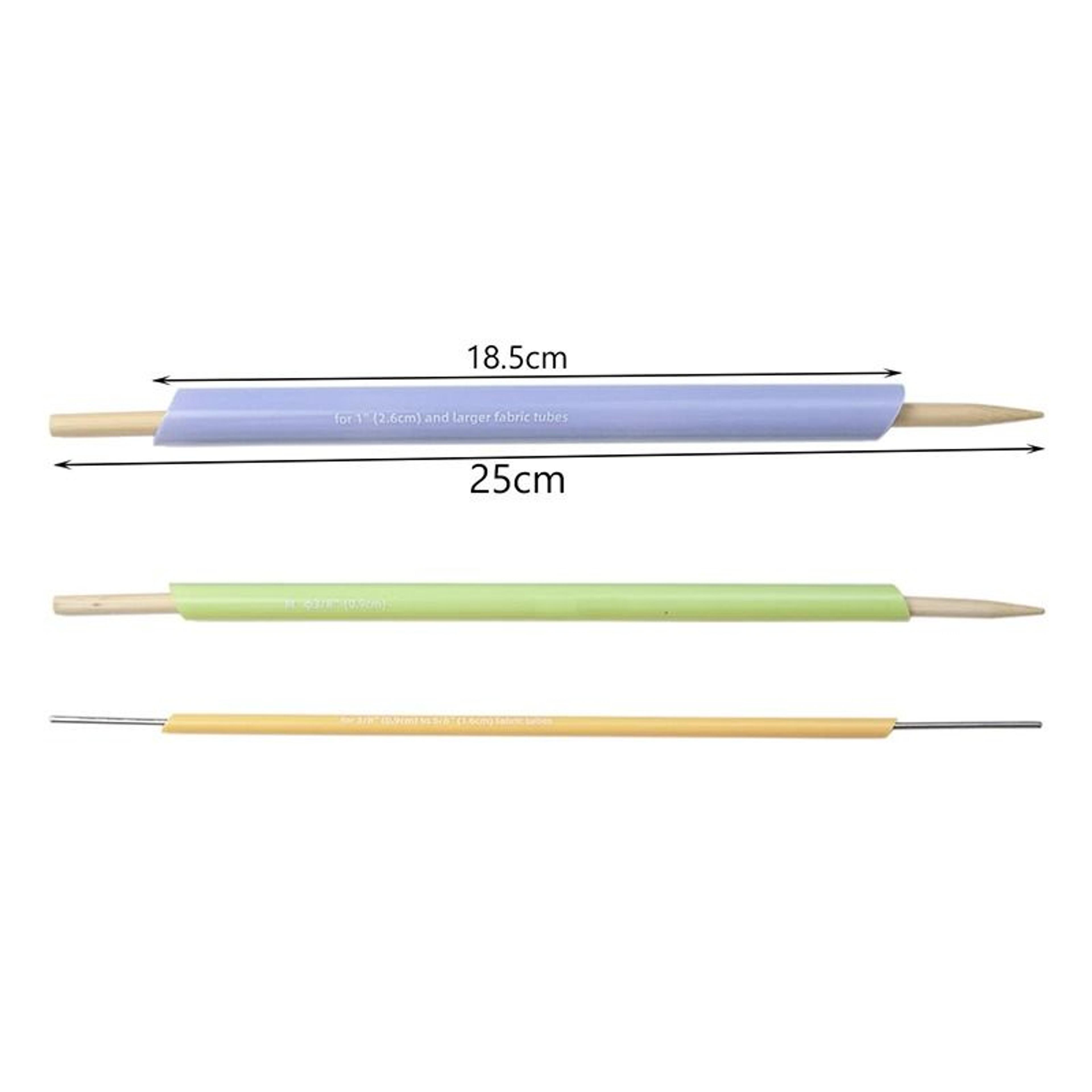 Three Size Fabric Tube Turner Set For Easy Strap Sewing Projects 2
