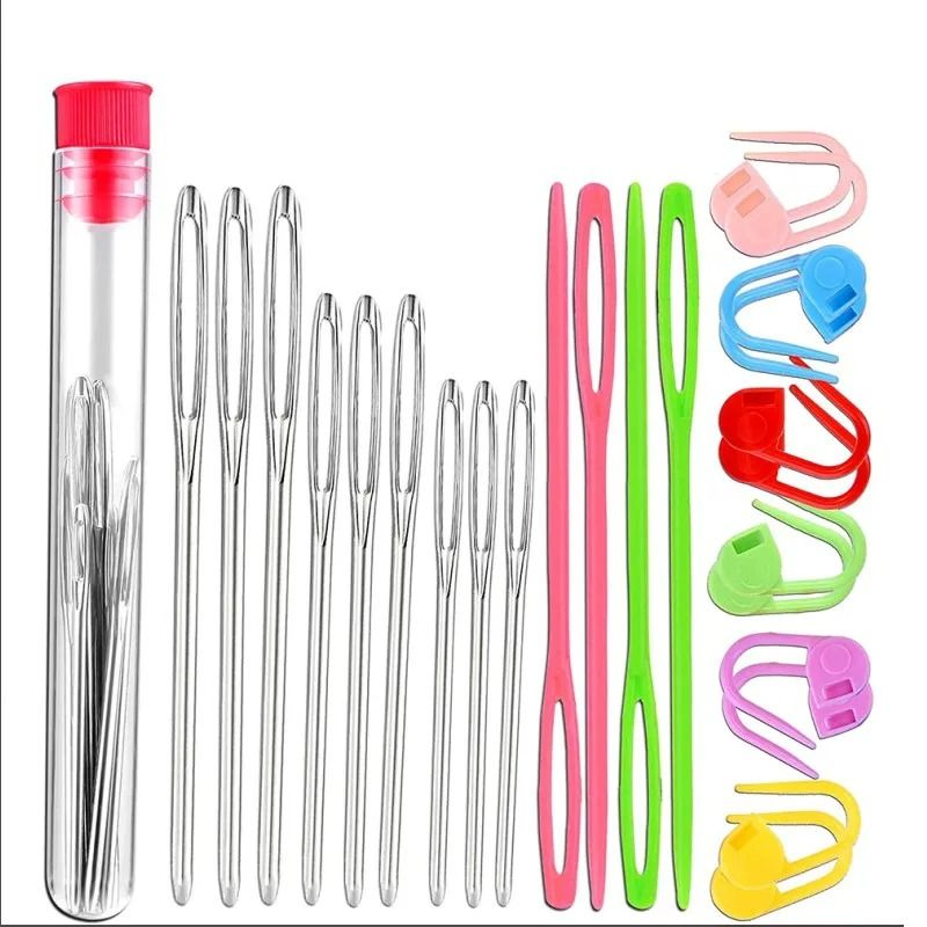 26 Piece Yarn Needle And Stitch Marker Kit For Crochet 0