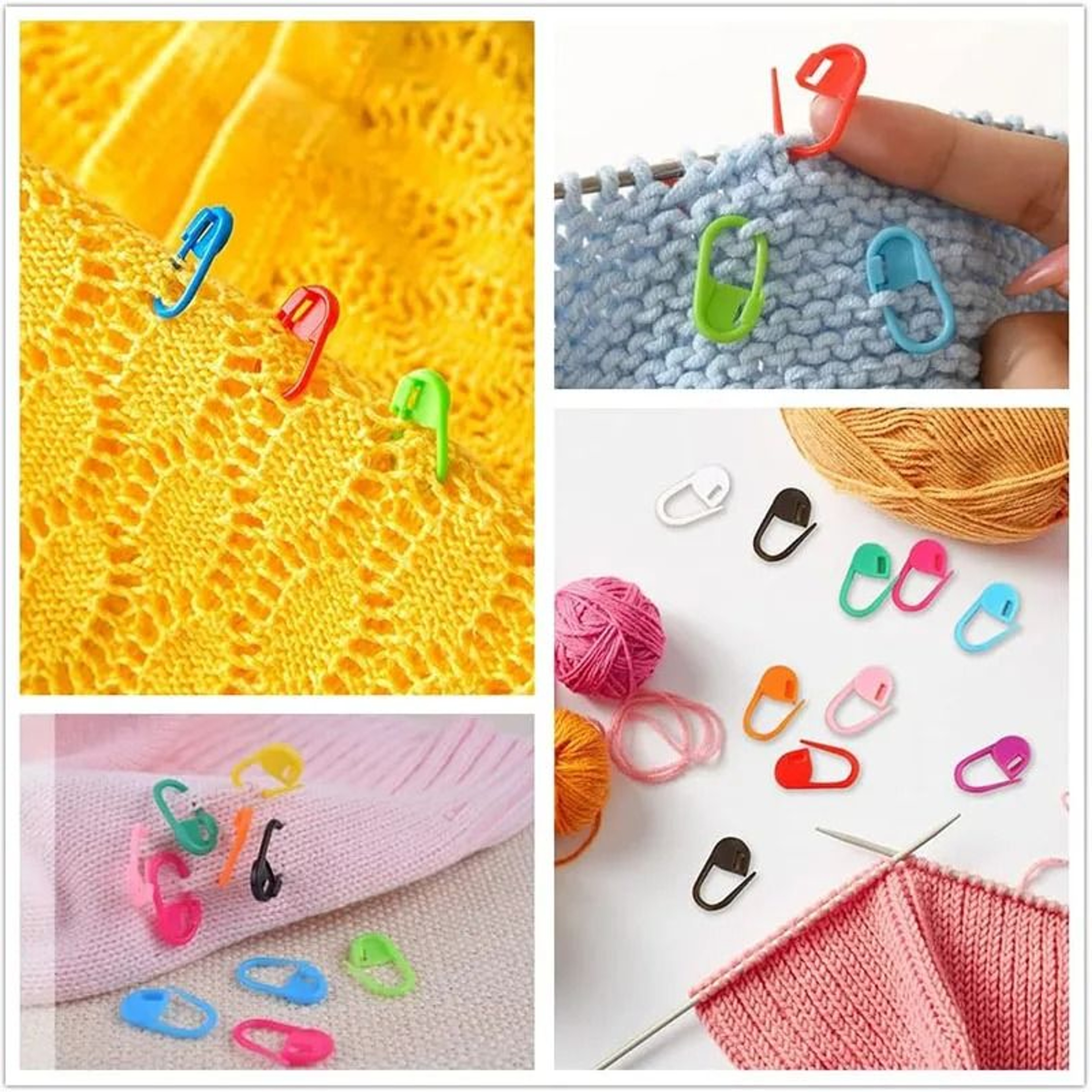 Colorful Locking Stitch Markers For Easy Crochet Knitting Row Tracking Clips 4