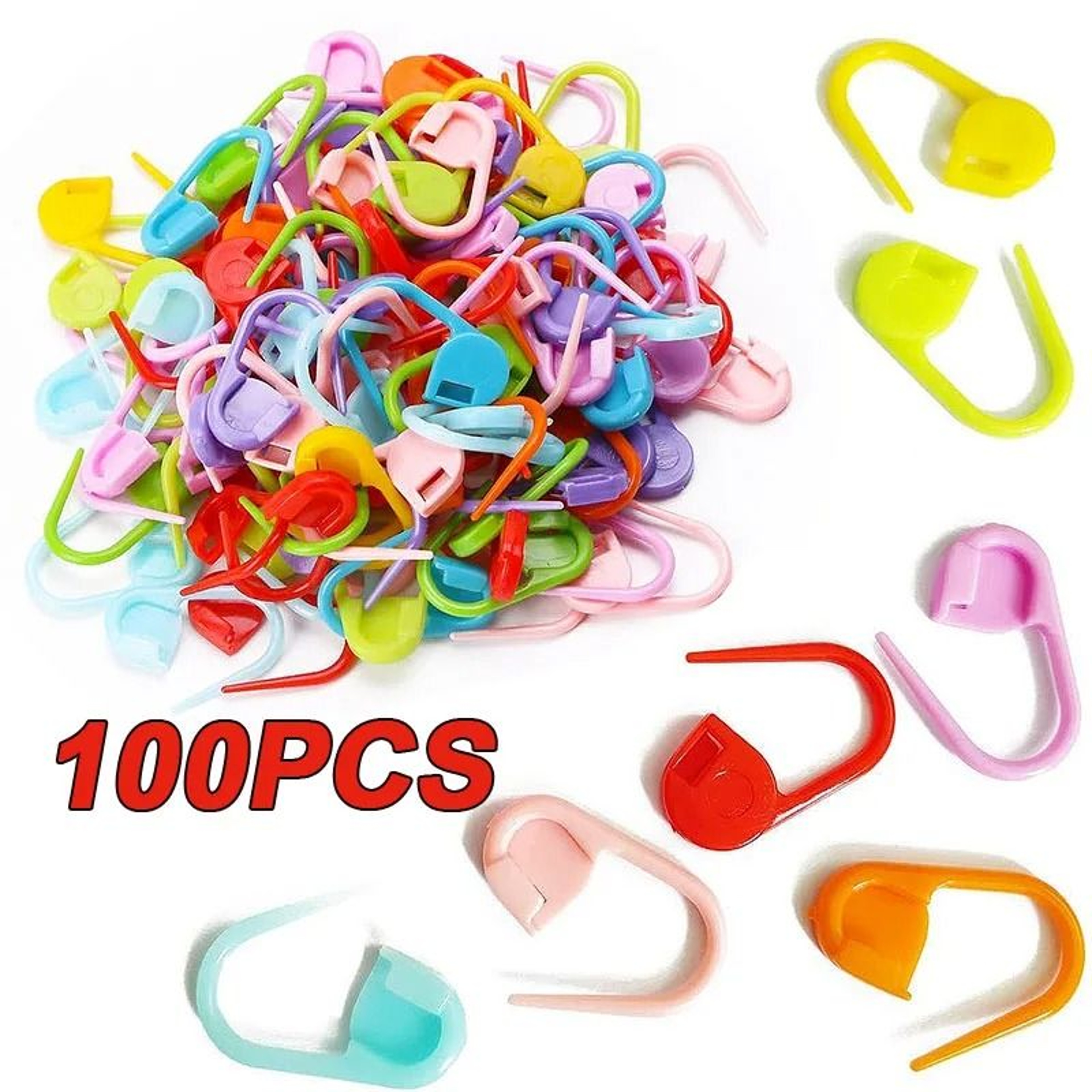 Colorful Locking Stitch Markers For Easy Crochet Knitting Row Tracking Clips 2