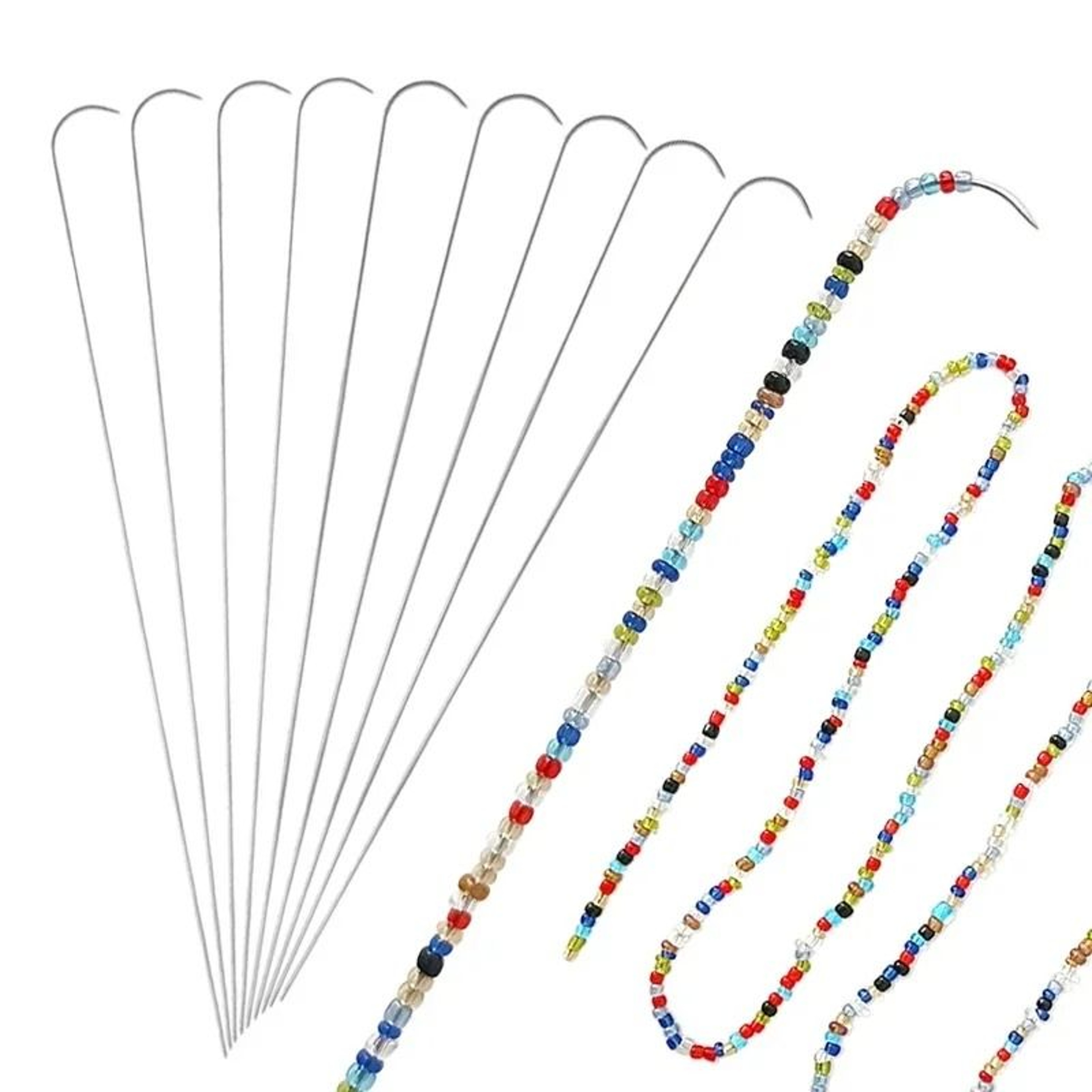 Precision Stainless Curved Beading Needles For Faster Jewelry Making Crafts Projects 10