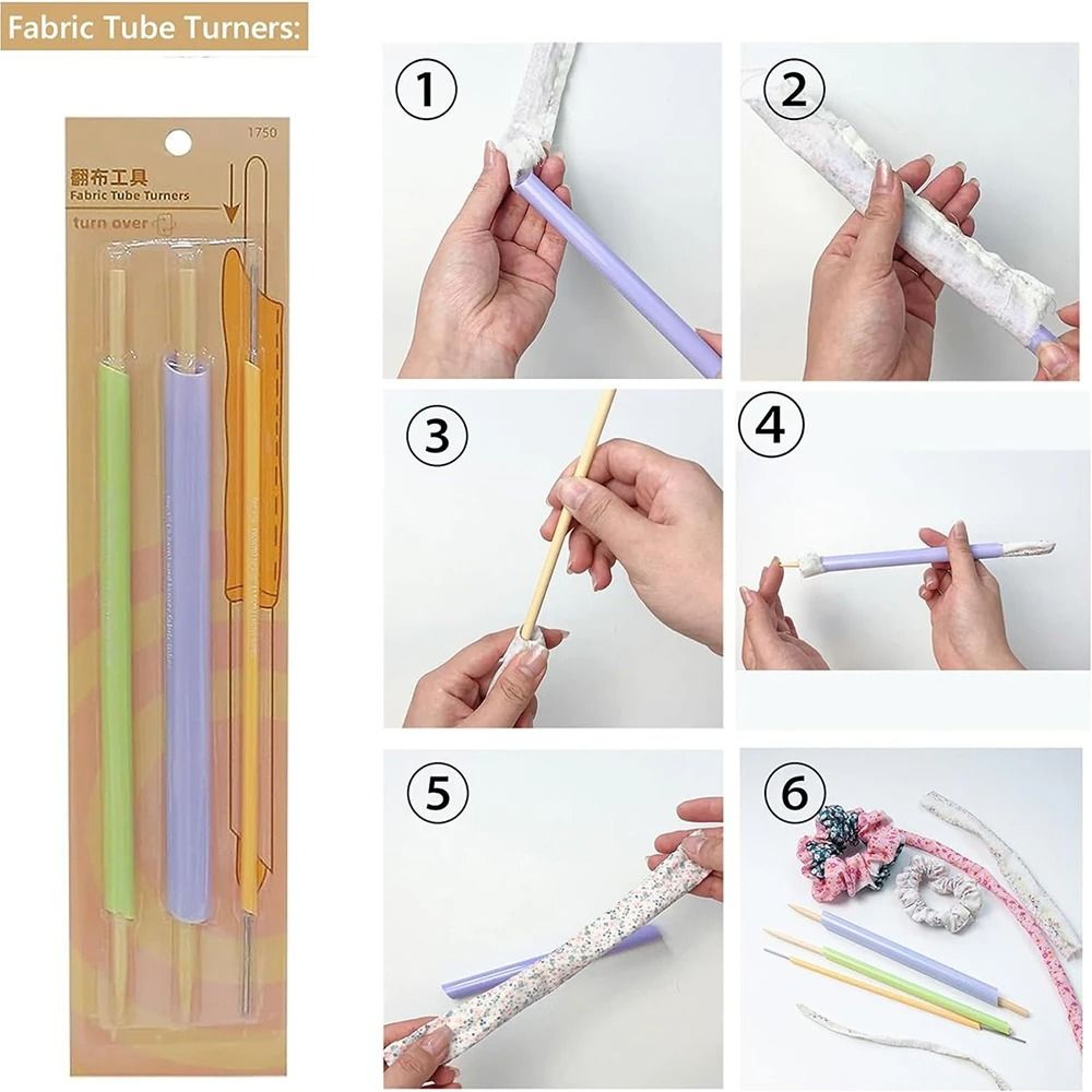 Quick Fabric Tube Turner Drawstring Threader Hooks For Effortless Sewing Projects 2