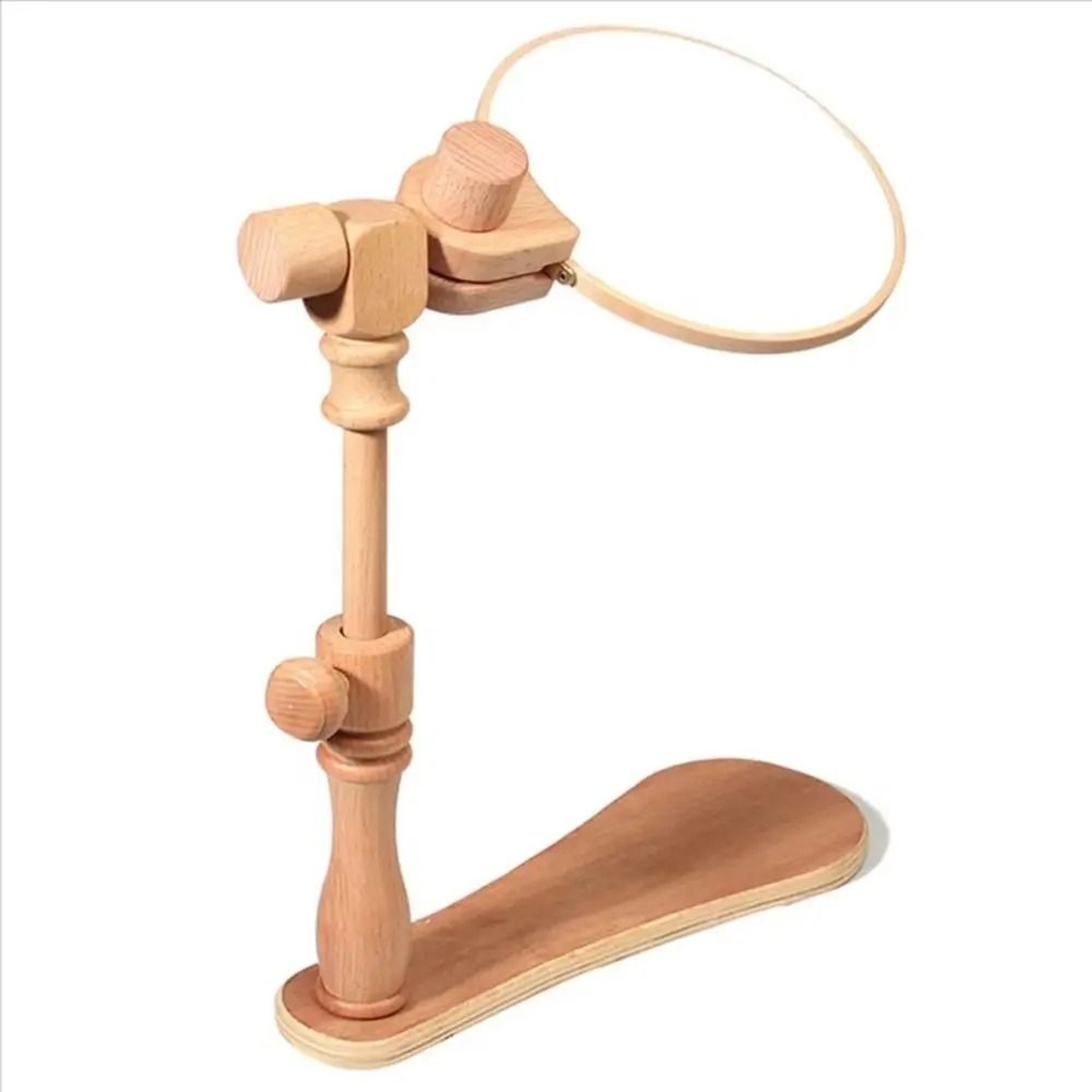 Rotating Wooden Embroidery Stand For Easy Hands Free Needlework Projects 3