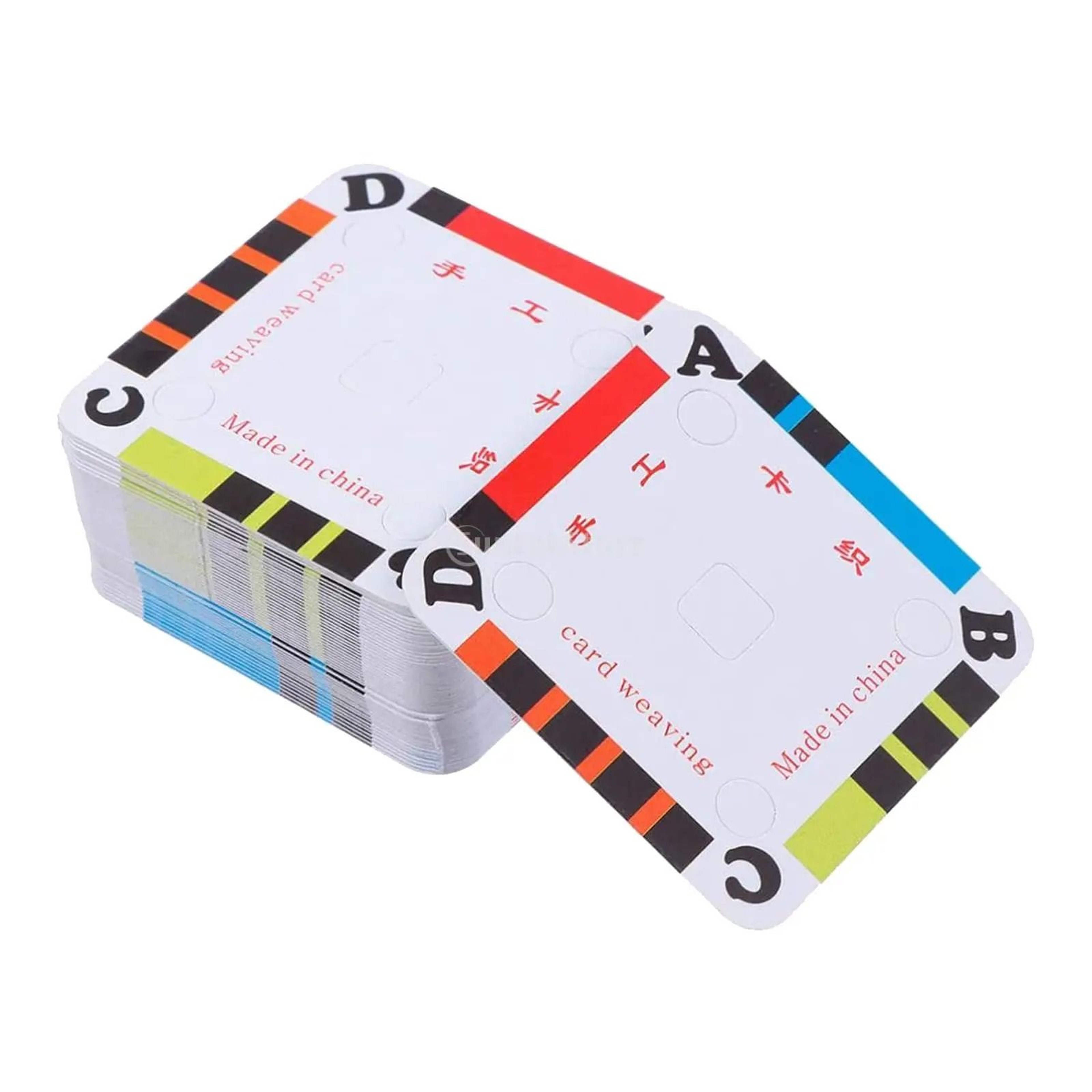 Hundred Piece Tablet Weaving Card Set For Creative Braided Craft Projects 1