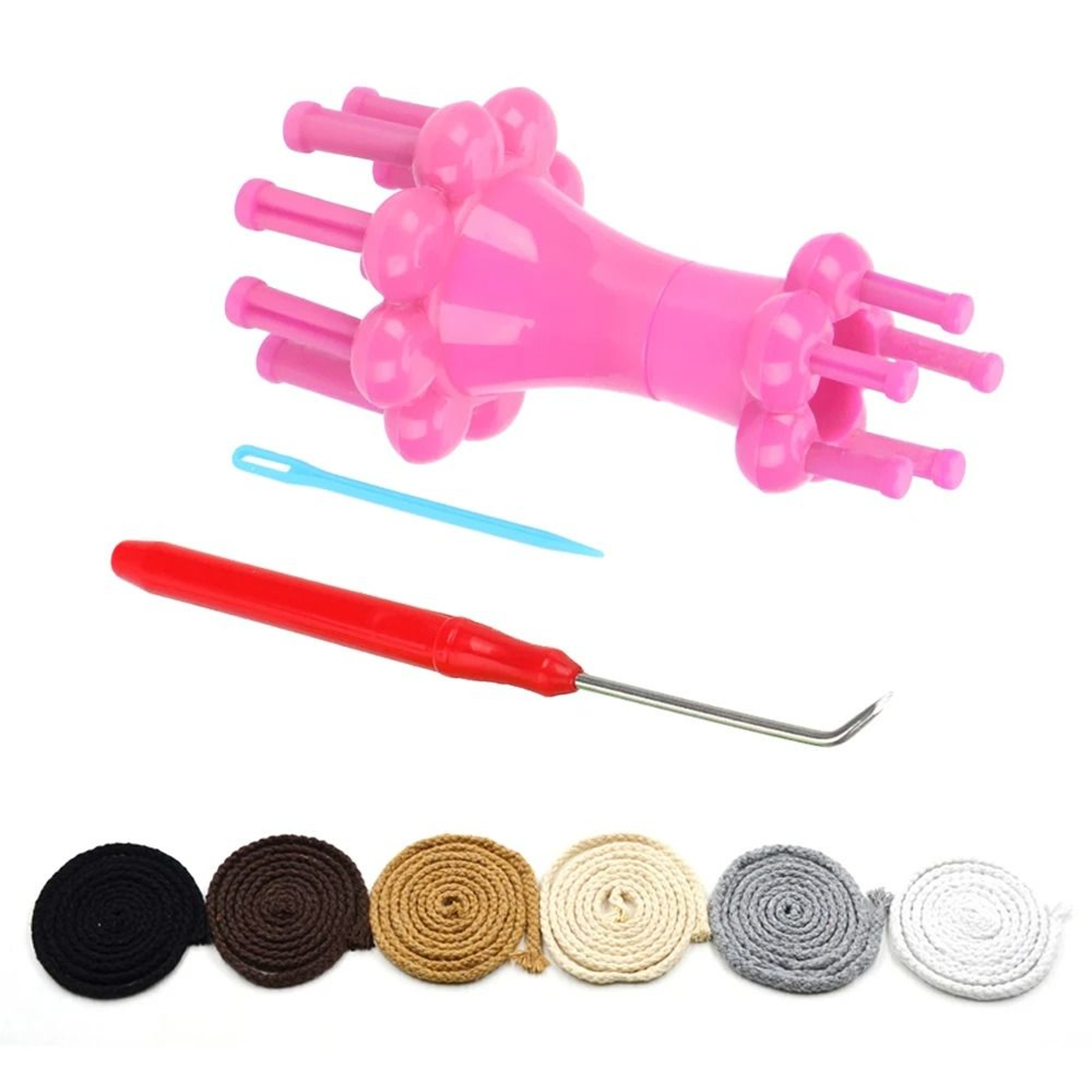 Double Head Spool Knitter Loom Set For Easy Yarn Cord Crafts 0