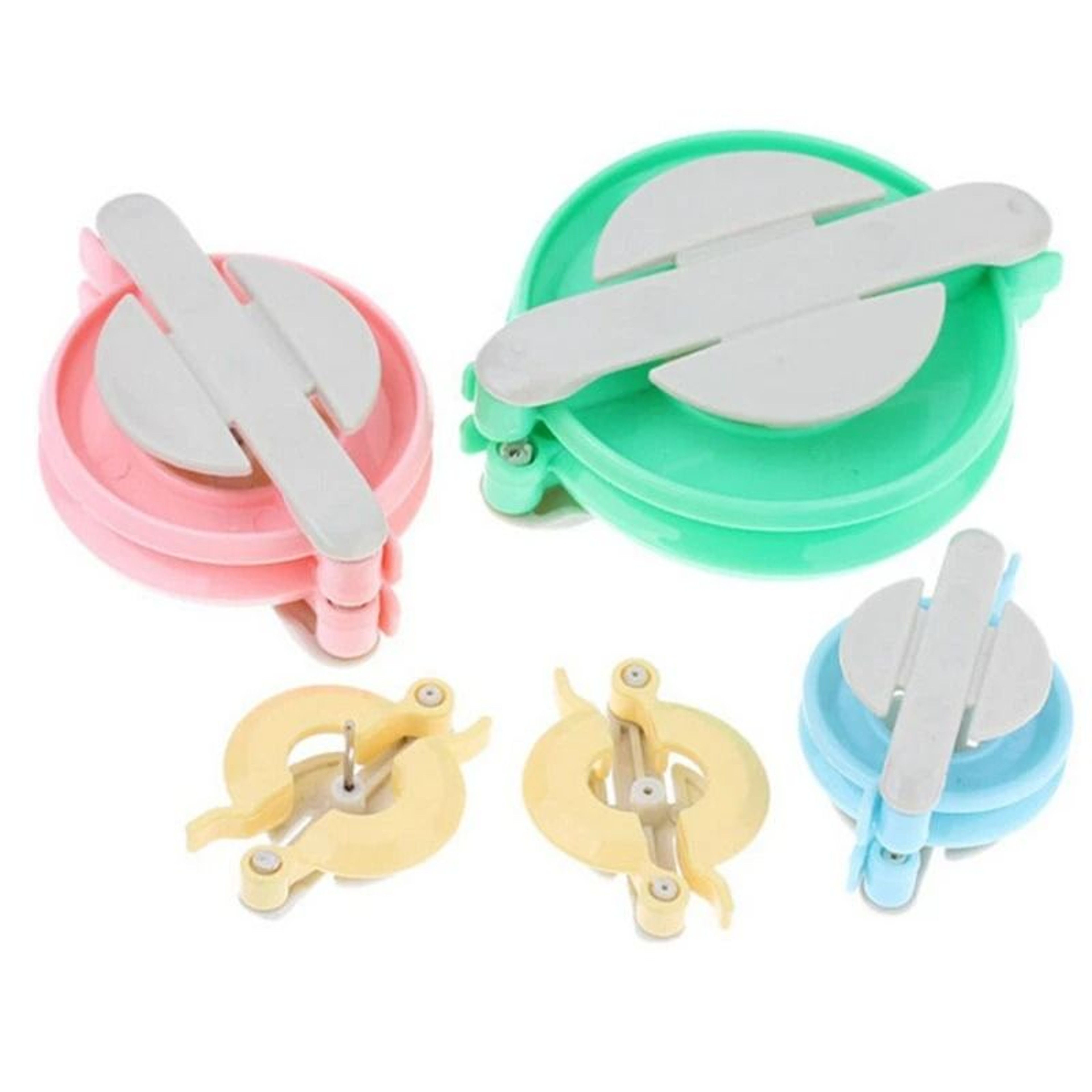 Easy Yarn Pom Pom Maker Set For Fluffy Craft Decorations Projects 2