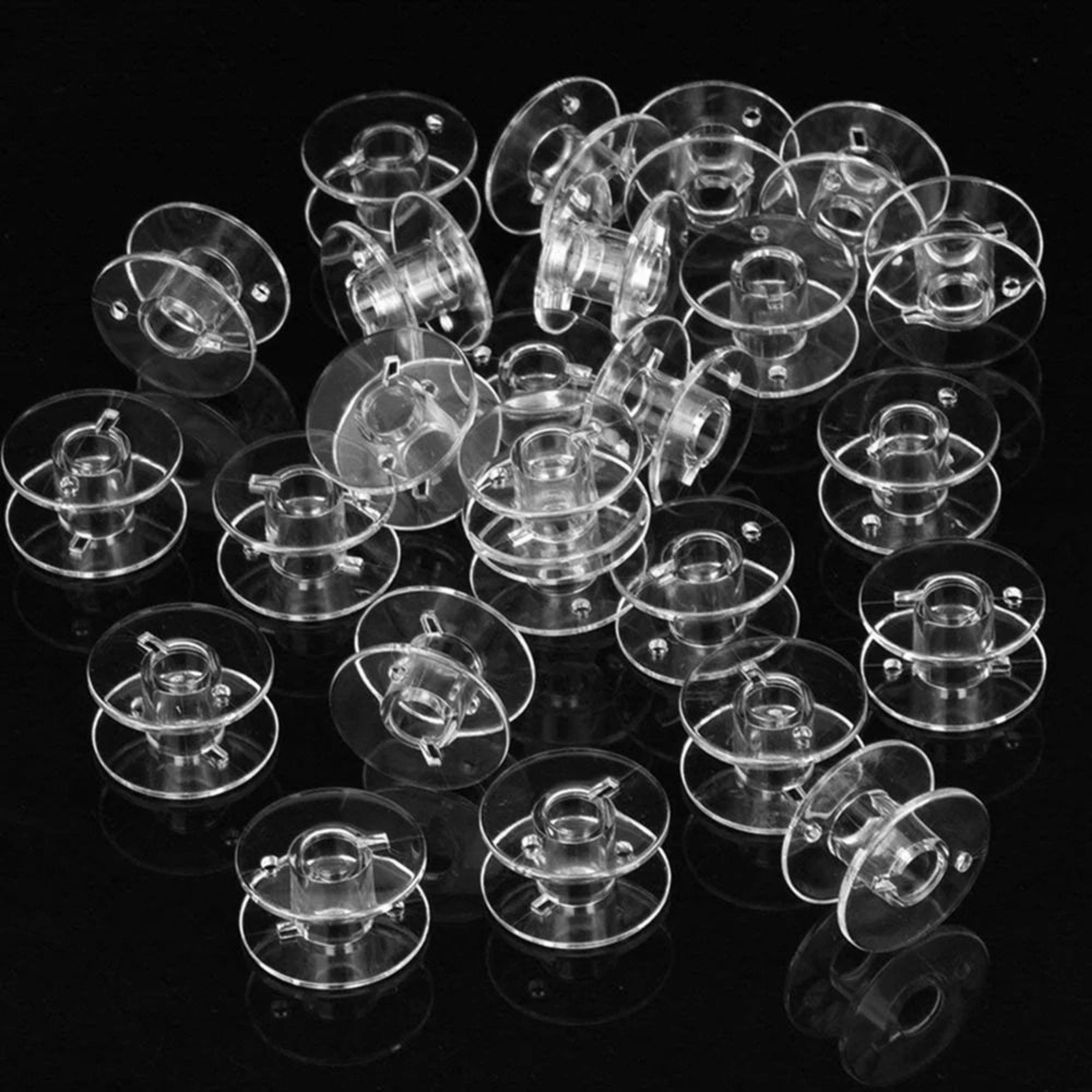 Clear 25 Slot Sewing Bobbin Storage Box For Organized Thread Supplies 5