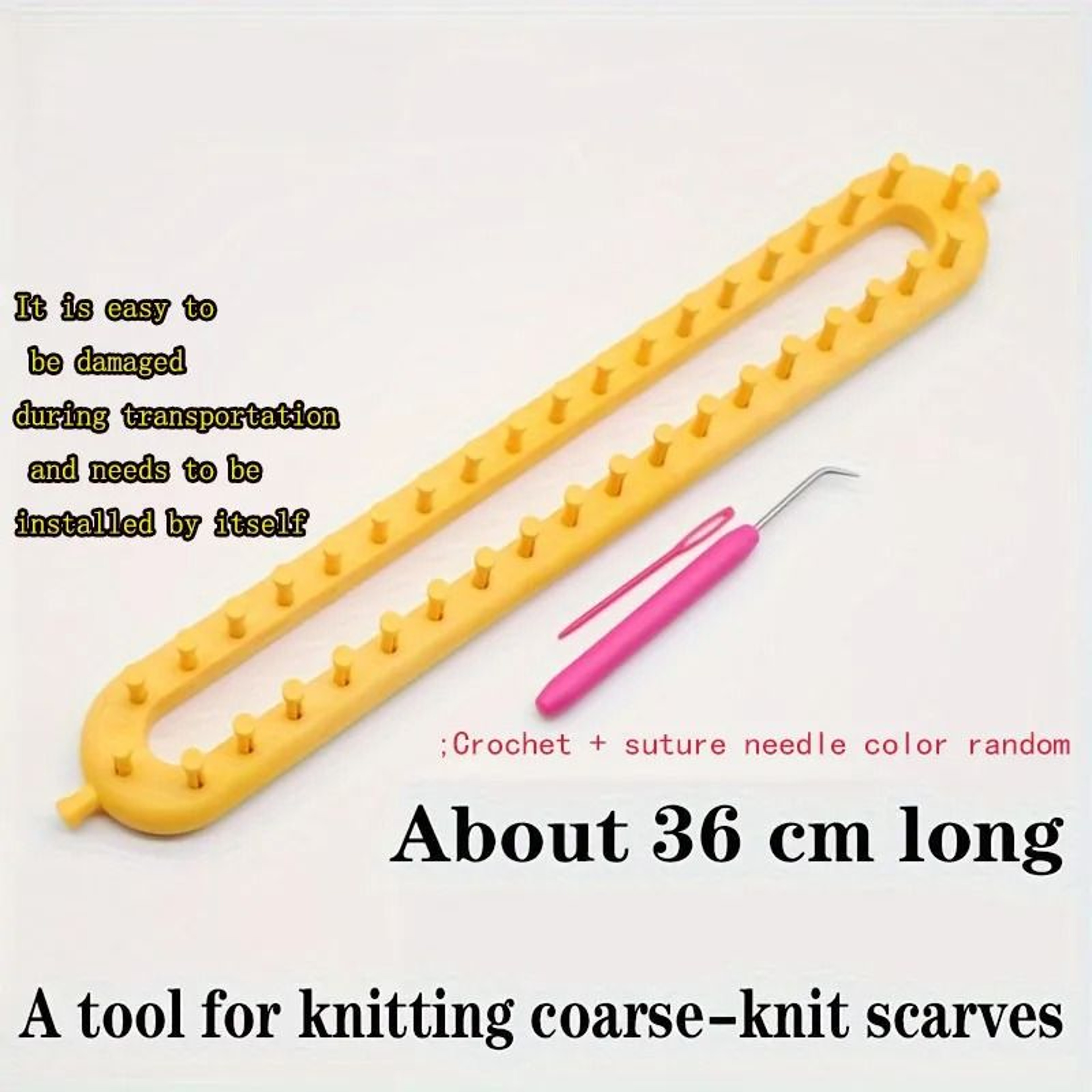 Rectangular Knitting Loom Tool For Easy Scarf Shawl Sweater Crafting Projects 7