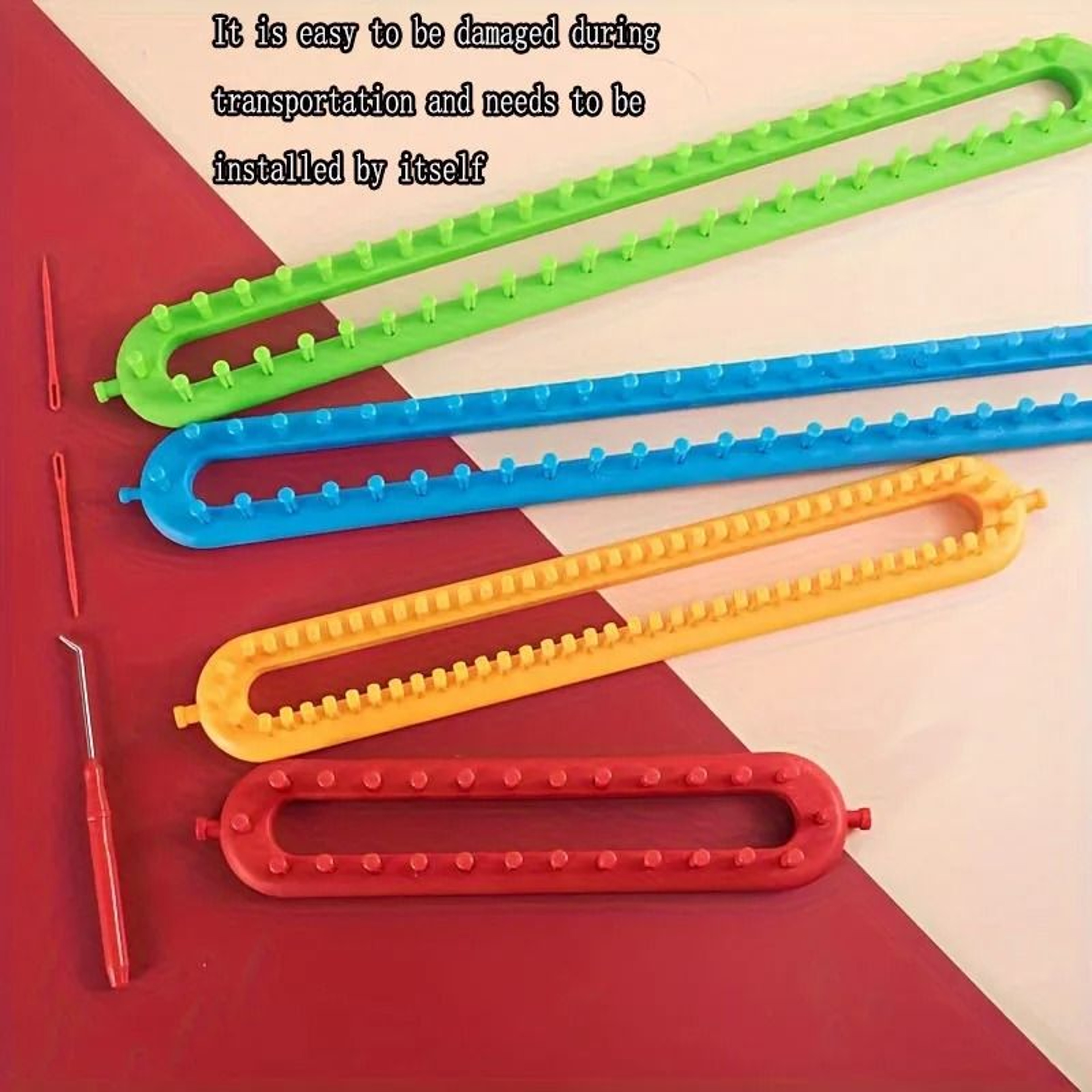 Rectangular Knitting Loom Tool For Easy Scarf Shawl Sweater Crafting Projects 0