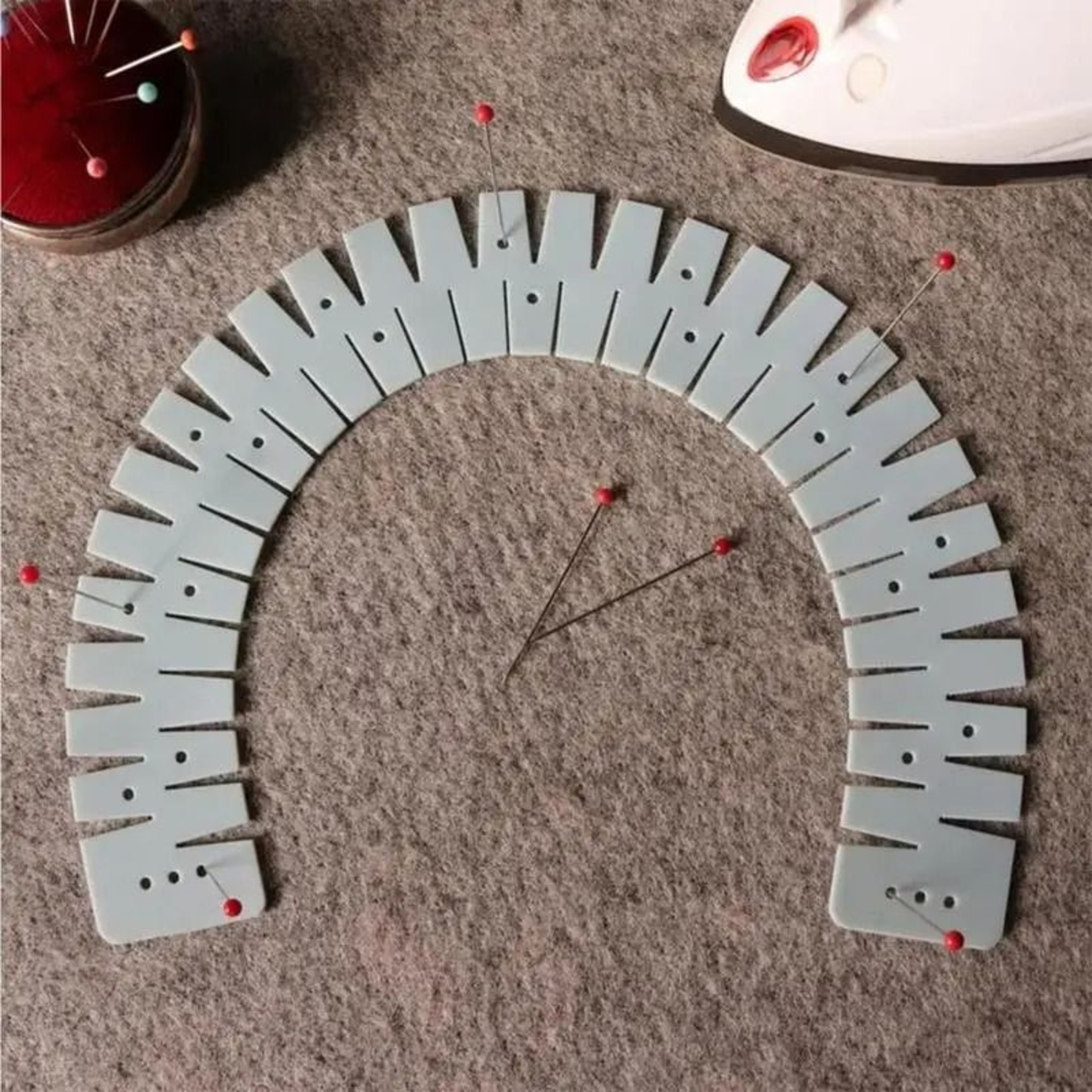 Flexible Silicone Hemming Ruler For Precise Heat Pressed Sewing Fabric Folds 3