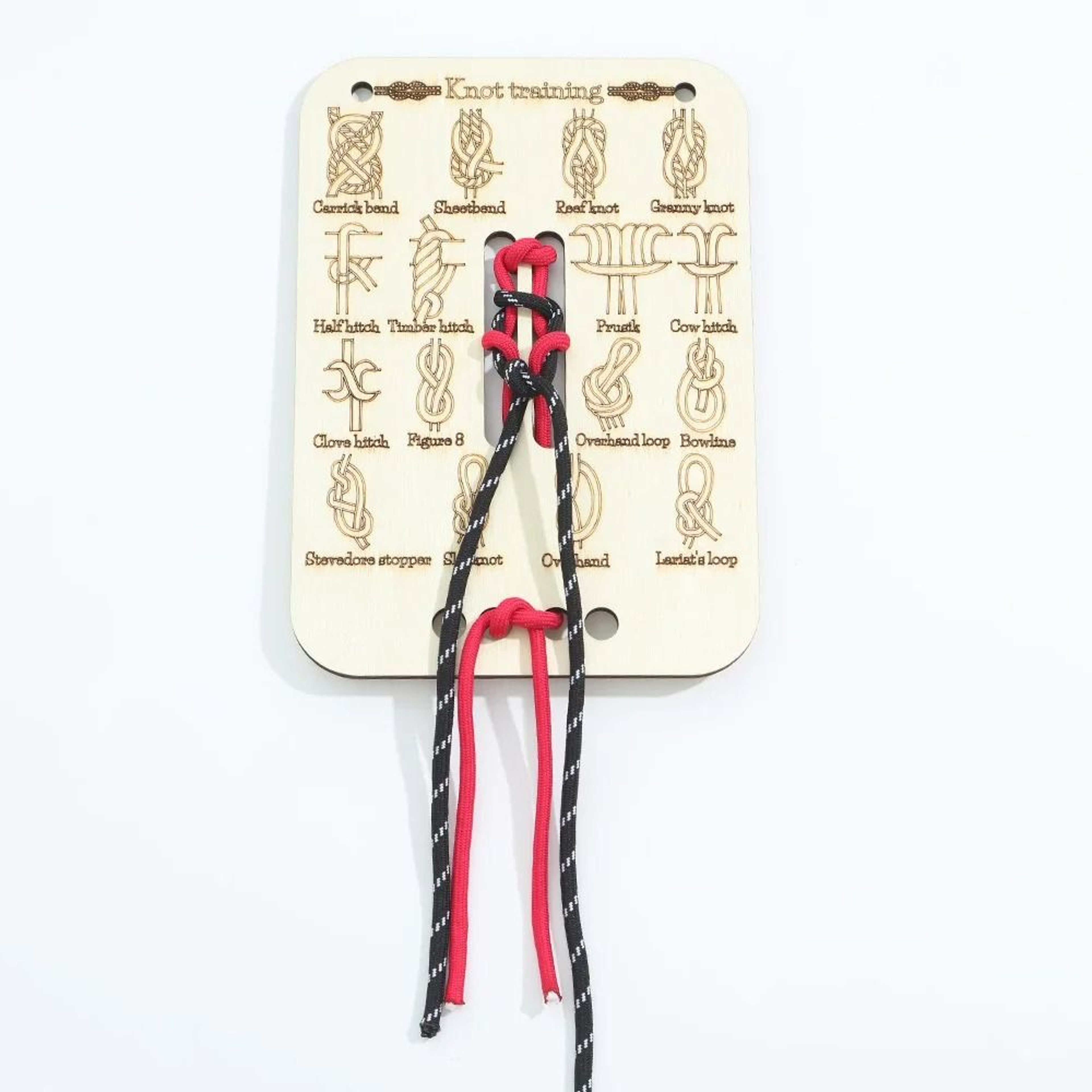 Portable Knot Tying Training Board For Outdoor Rope Skills Practice Kit 4