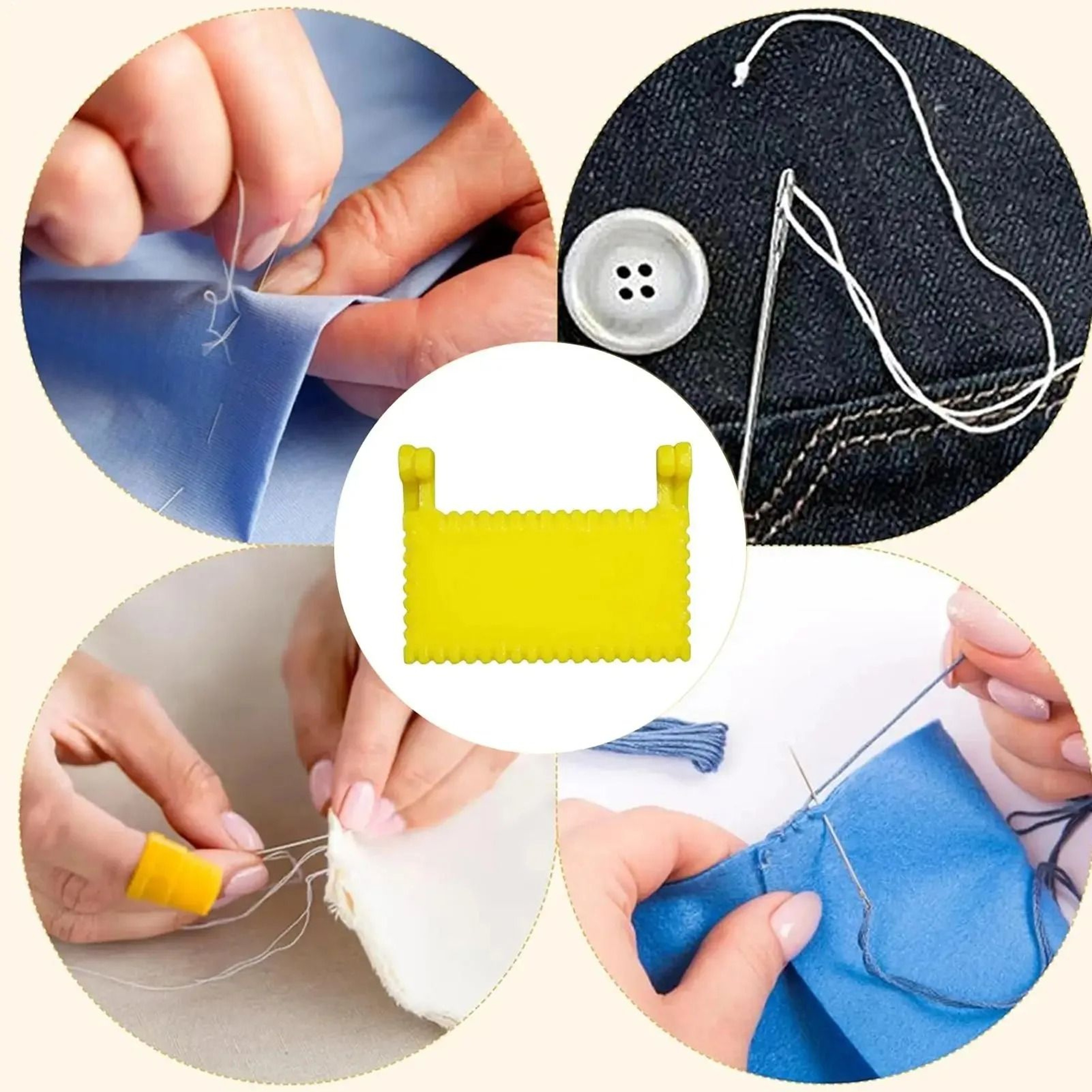 Adjustable Hand Sewing Stitch Guide Ruler For Even Fabric Leather Seams 5