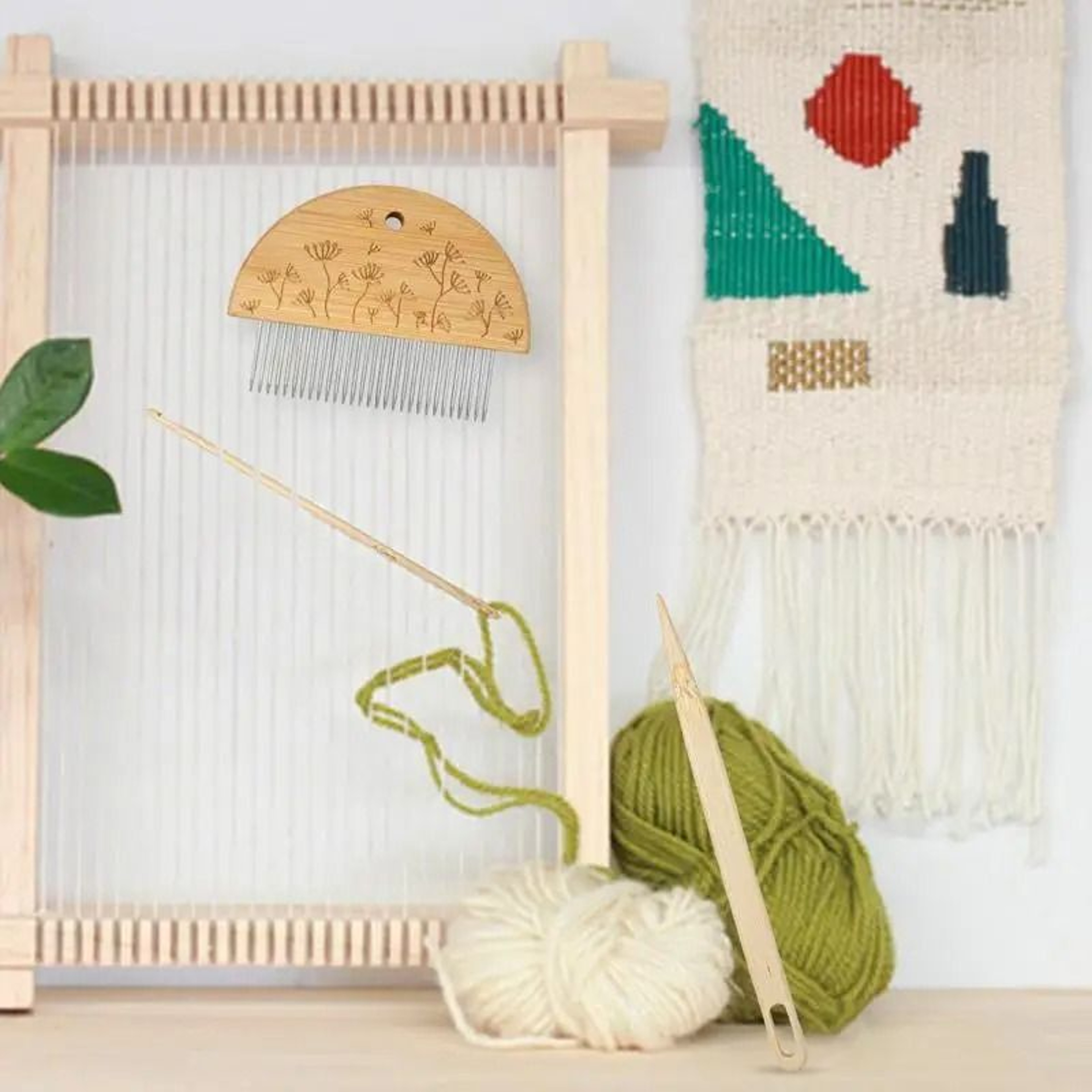 Wooden Tapestry Weaving Loom Kit For Creative Fiber Art Craft Projects 9