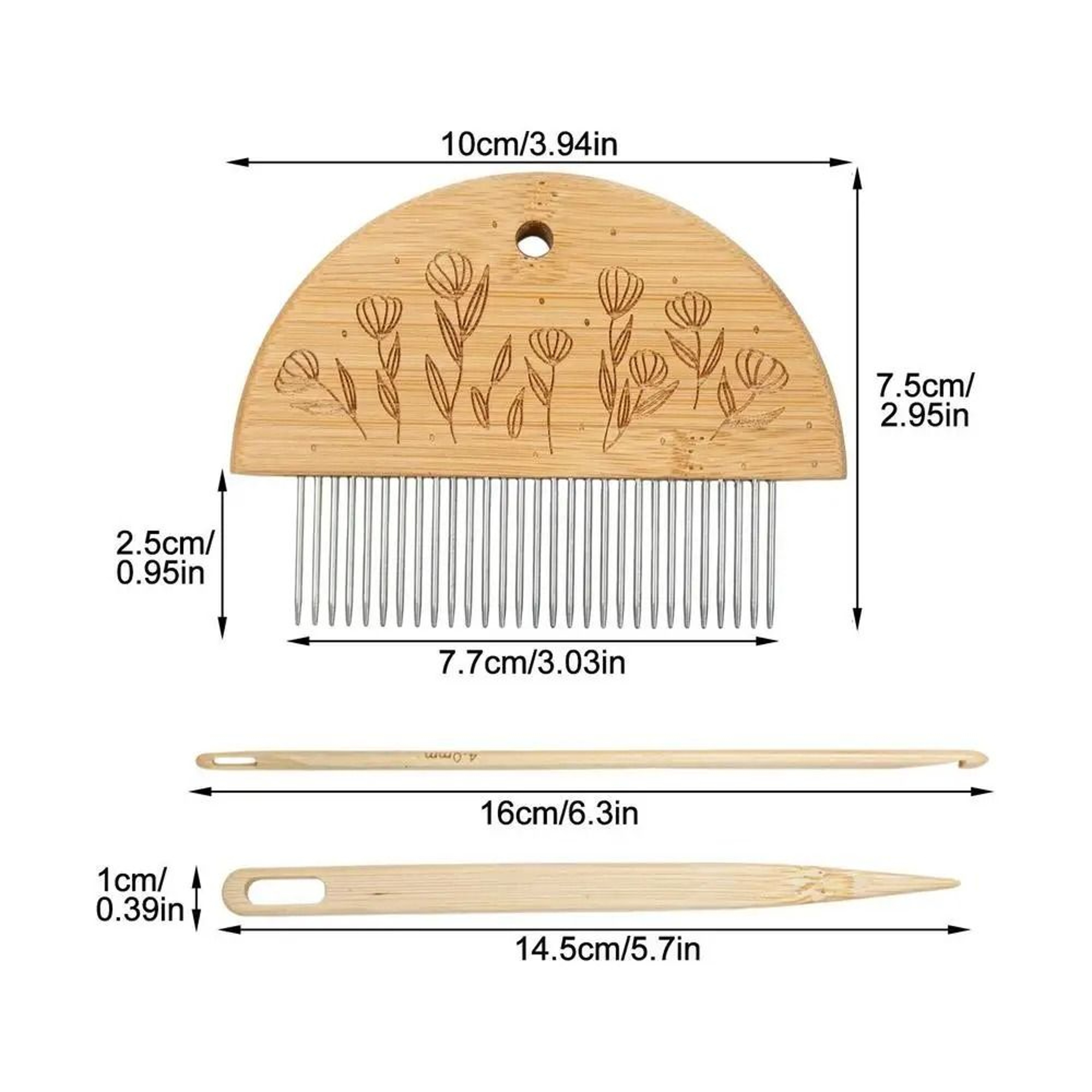 Wooden Tapestry Weaving Loom Kit For Creative Fiber Art Craft Projects 2