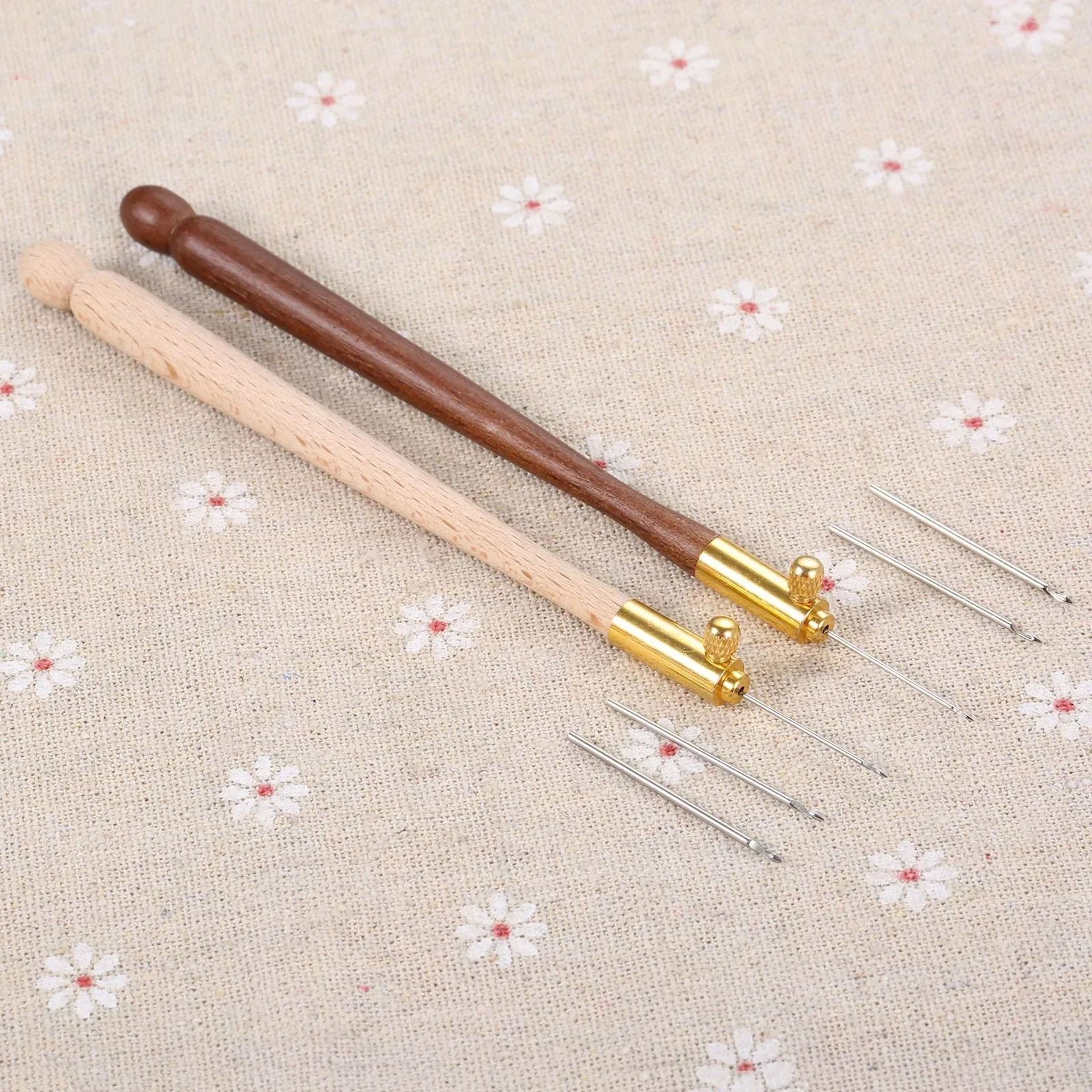 Luneville Tambour Embroidery Hook Set With Three Needles For Beading Sequins 1