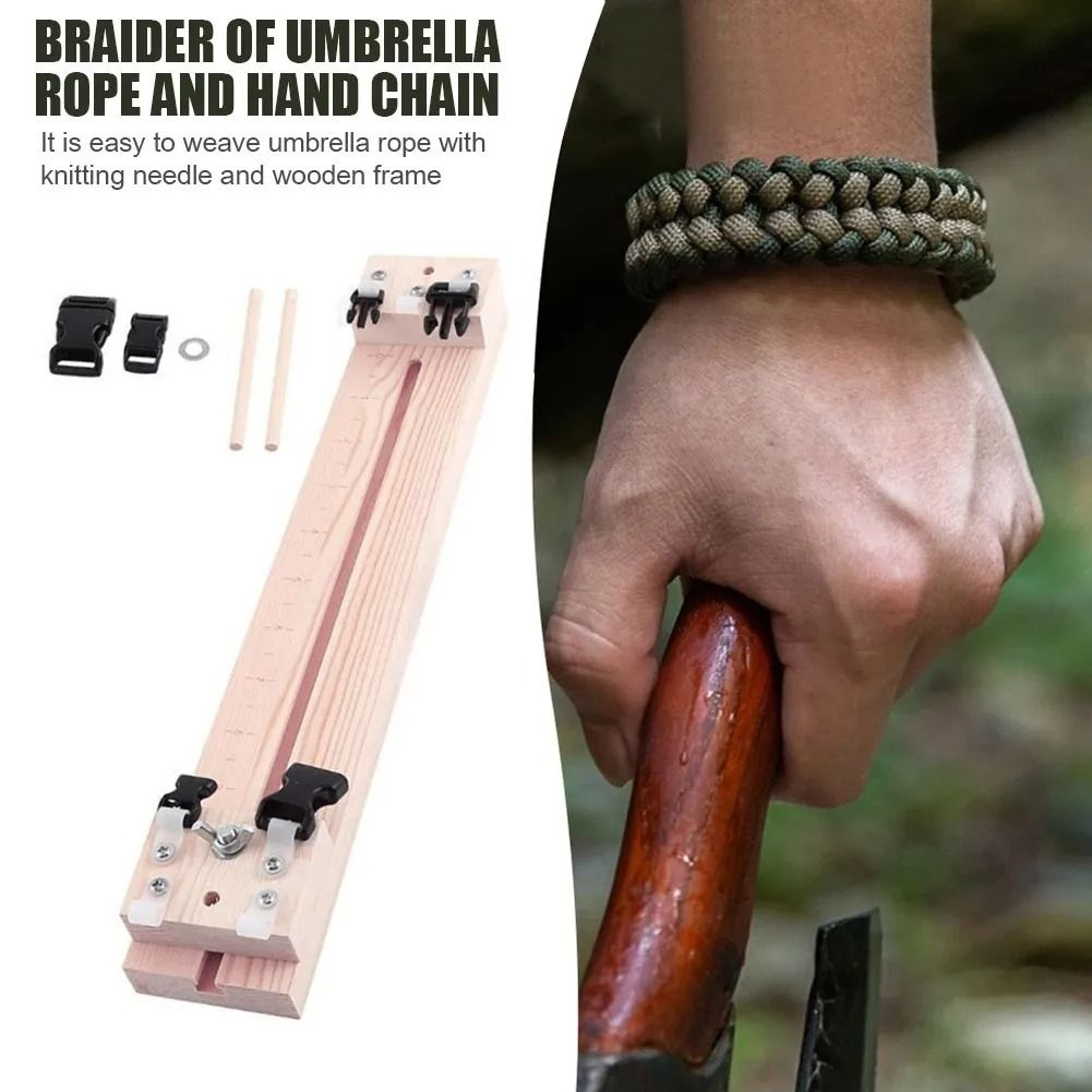 Adjustable Wooden Paracord Bracelet Jig For Straighter Tighter Consistent Weaving Results 9