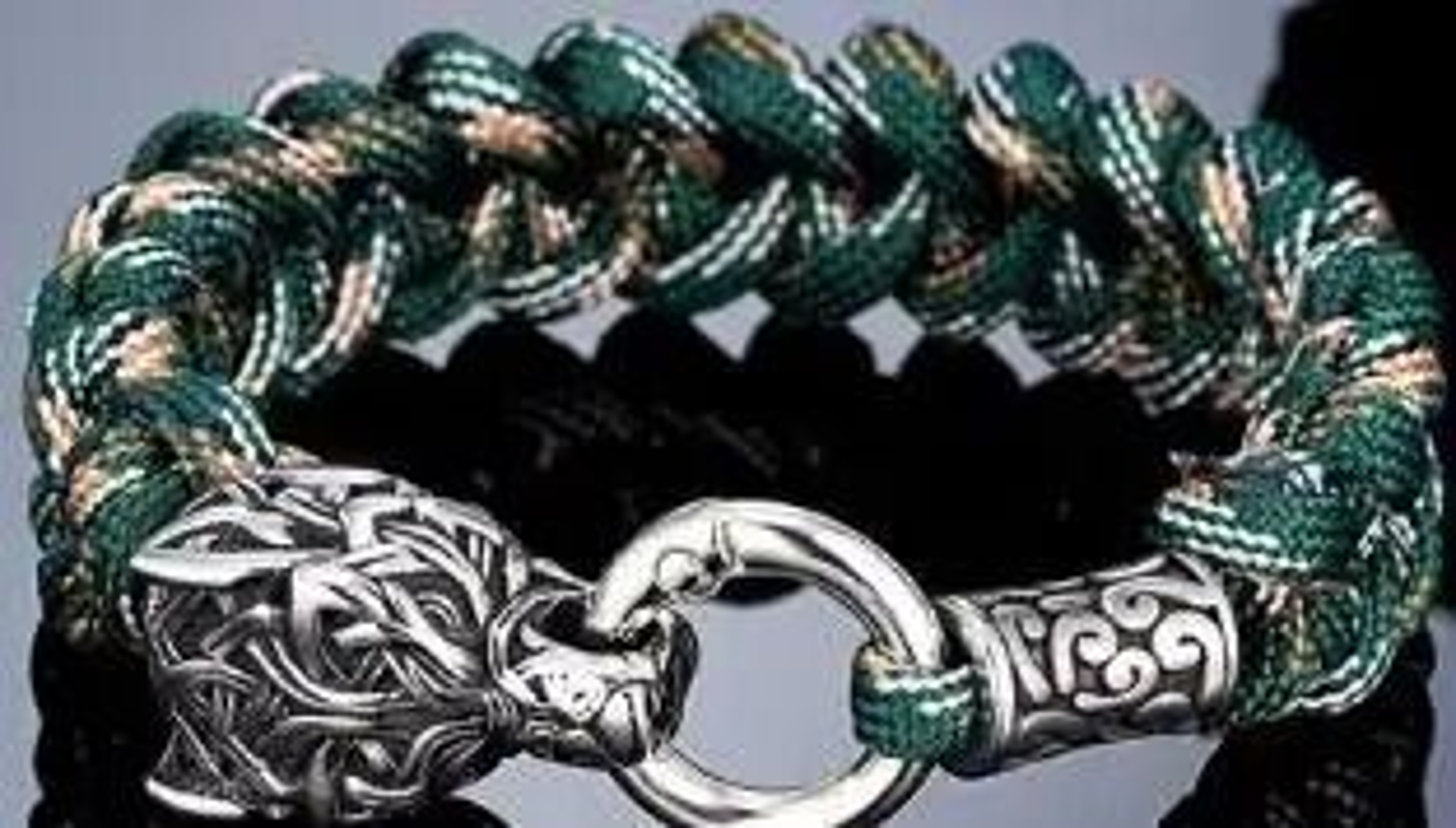 Handmade Viking Wolf Cord Bracelet For Bold Everyday Biker Style Jewelry 7