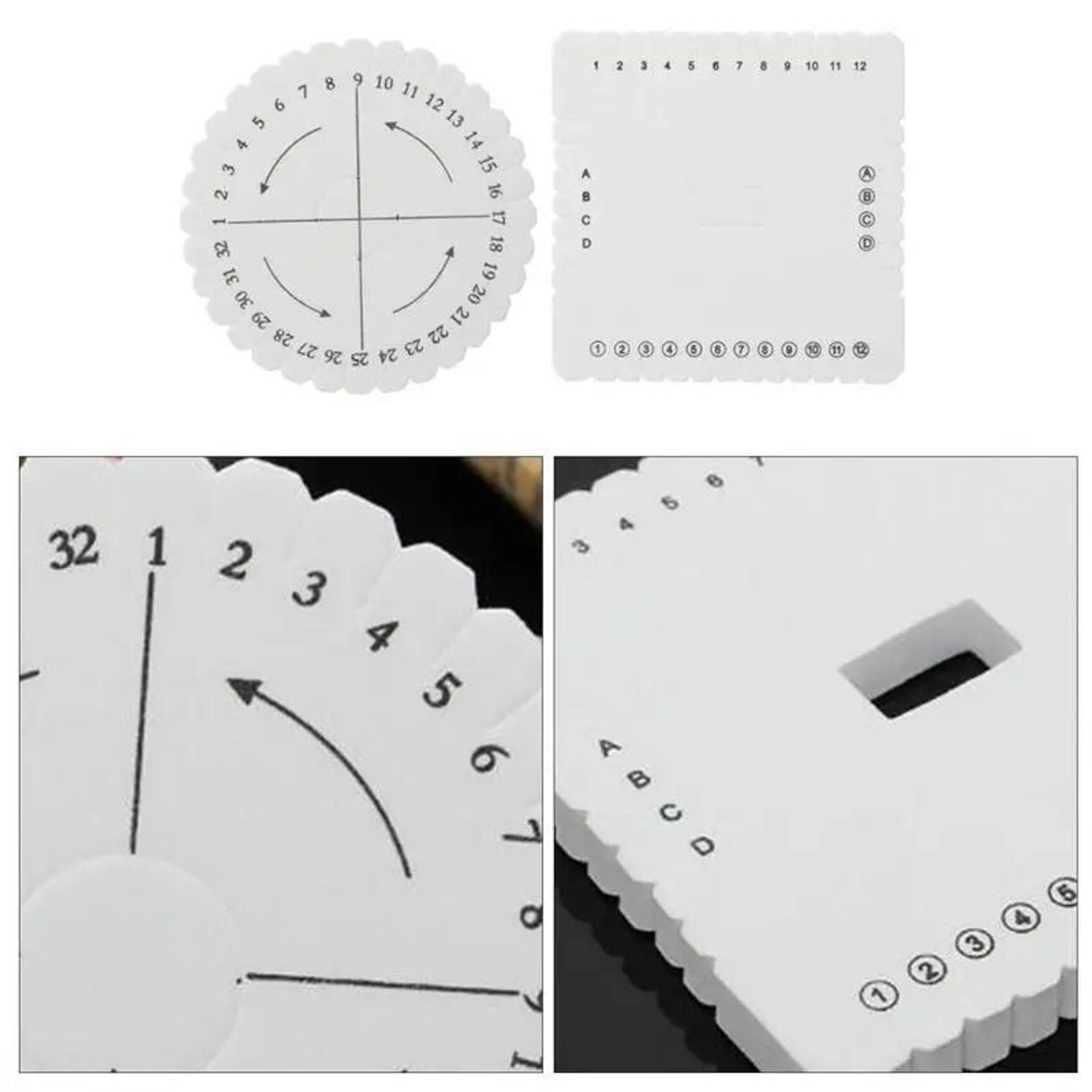 Round And Square Kumihimo Disc Set For Easier Bracelet Braiding Projects 2