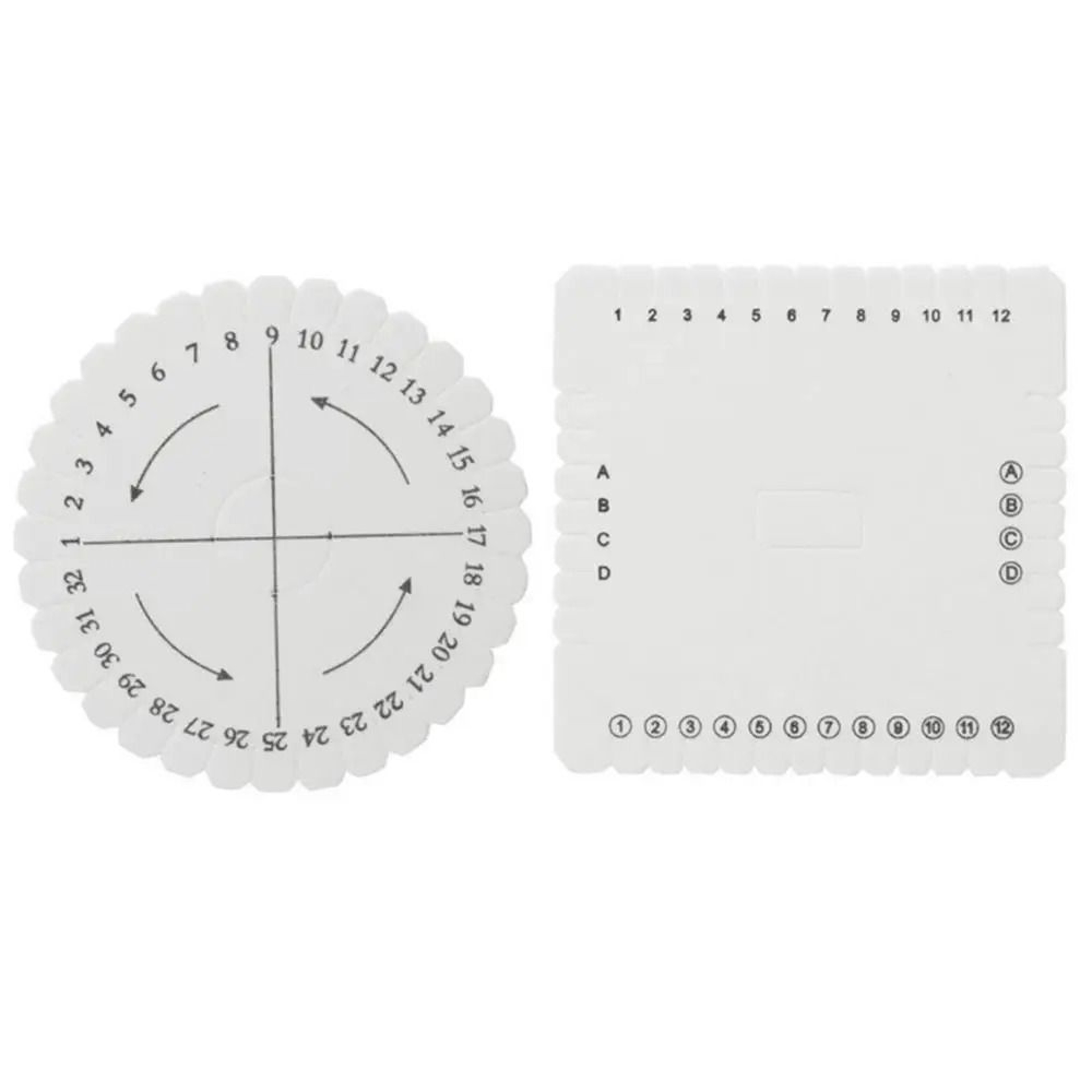 Round And Square Kumihimo Disc Set For Easier Bracelet Braiding Projects 0