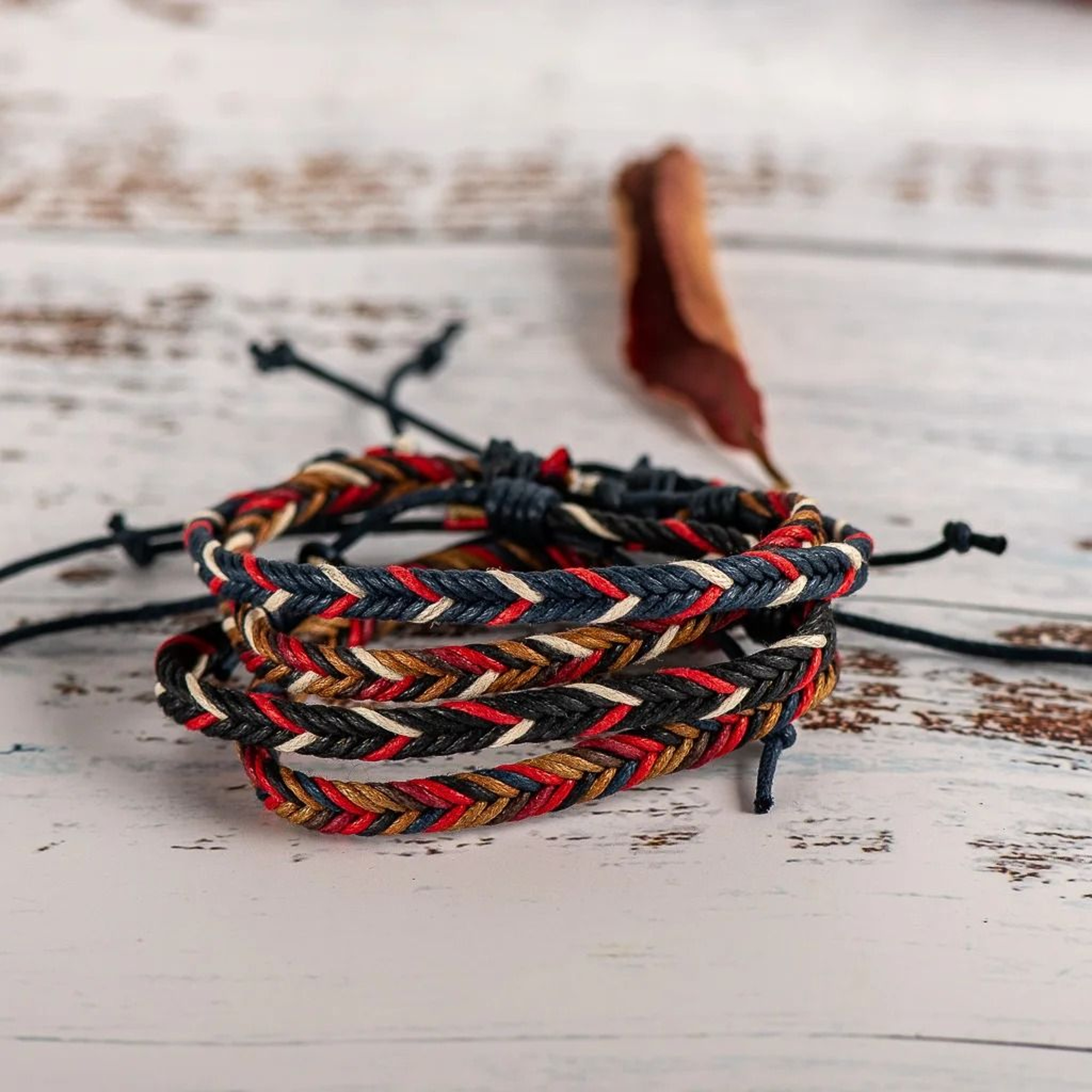 Handmade Macrame Rope Bracelet For Adjustable Comfortable Everyday Bohemian Style Wear 0