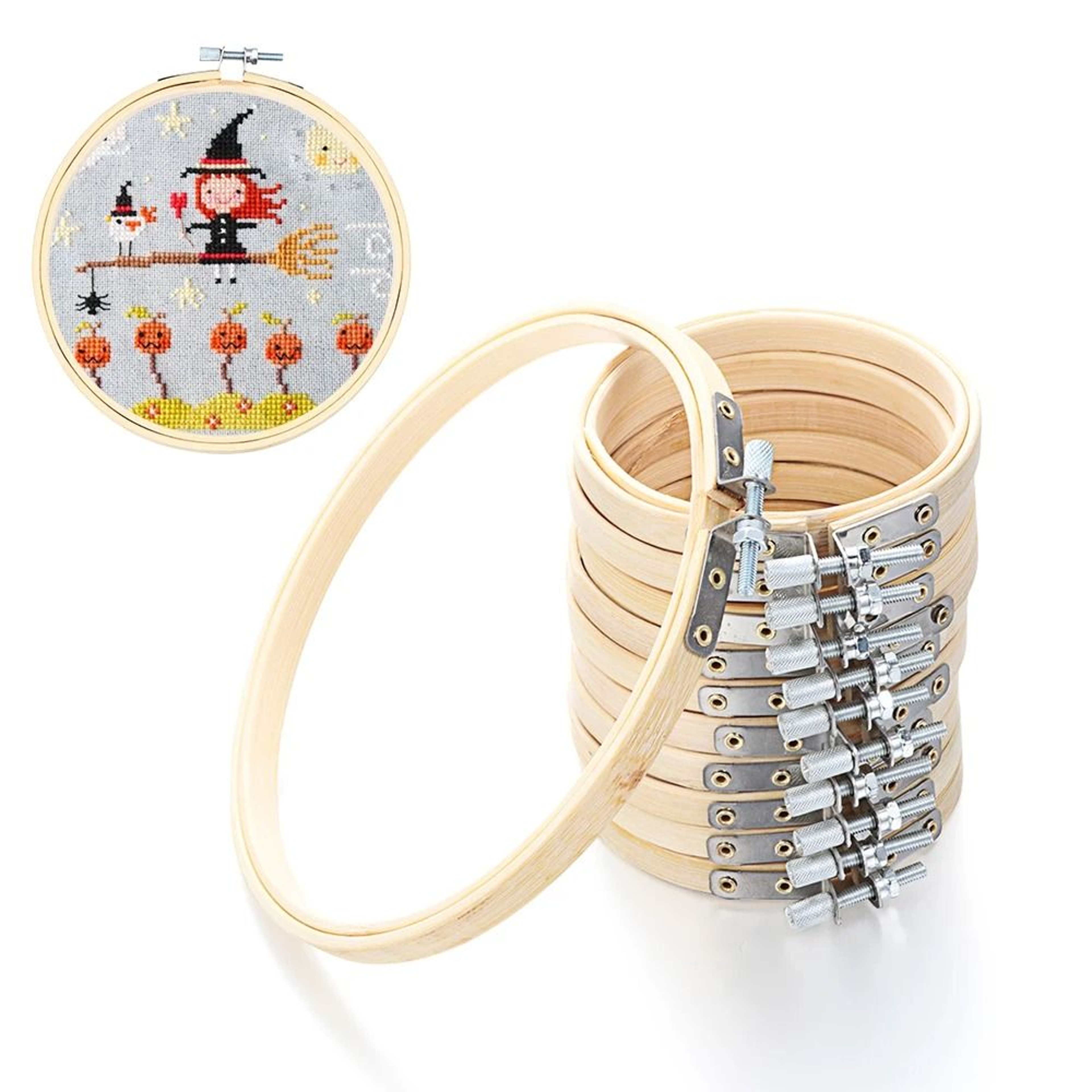 Adjustable Bamboo Embroidery Hoop For Smoother Stitching And Creative Display Projects 0
