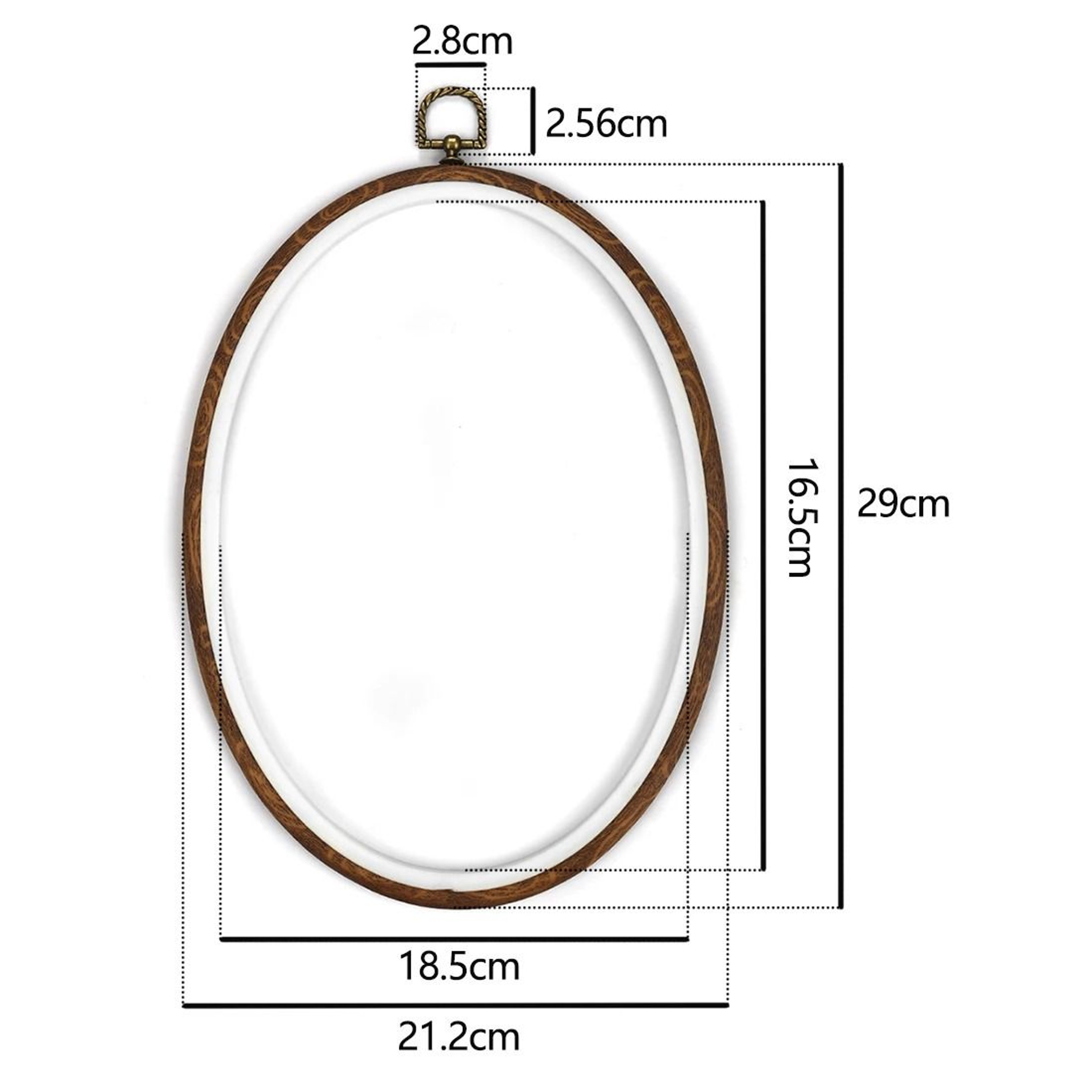 Wood Look Plastic Embroidery Hoop Set For Neater Comfortable Stitching Projects 15