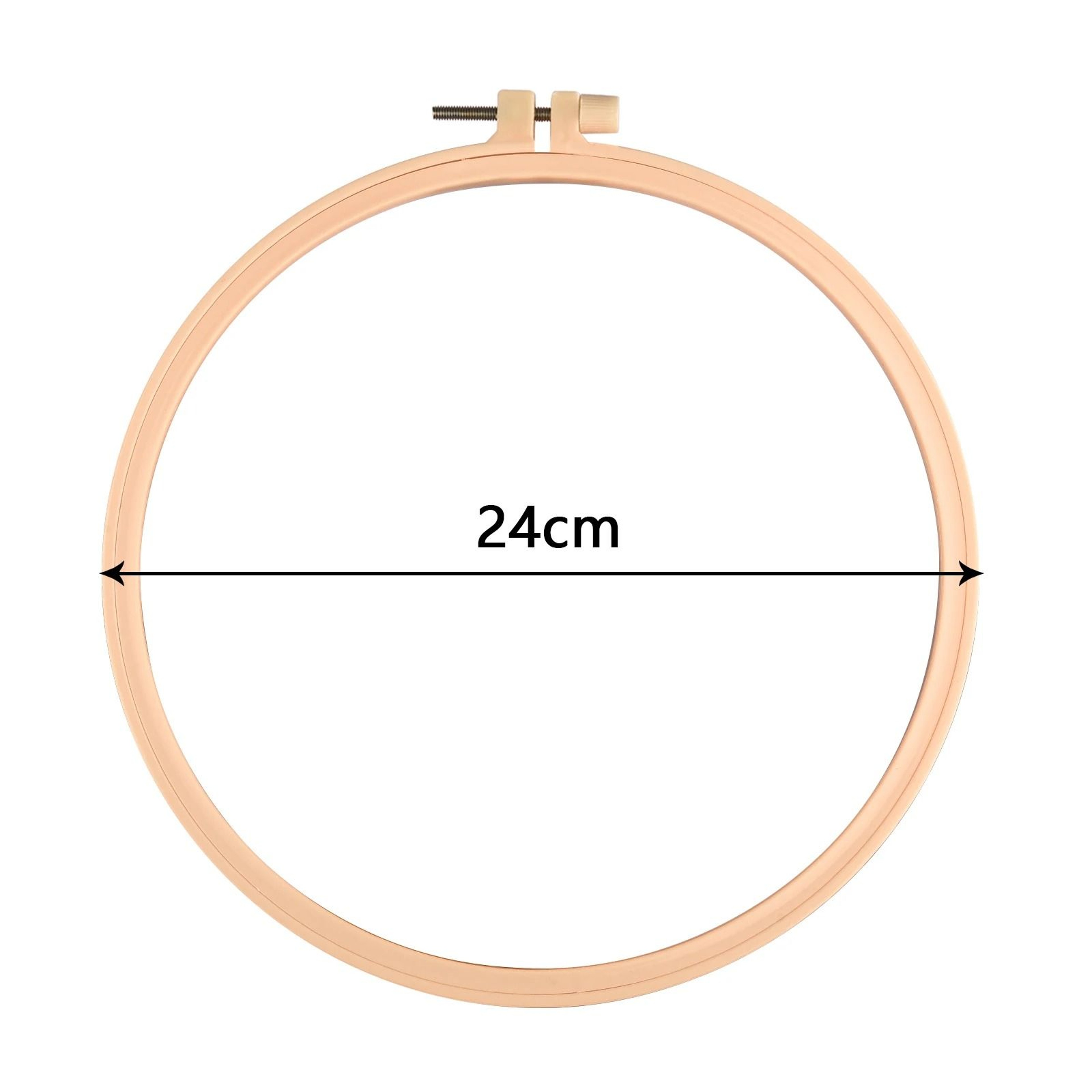 Wood Look Plastic Embroidery Hoop Set For Neater Comfortable Stitching Projects 5