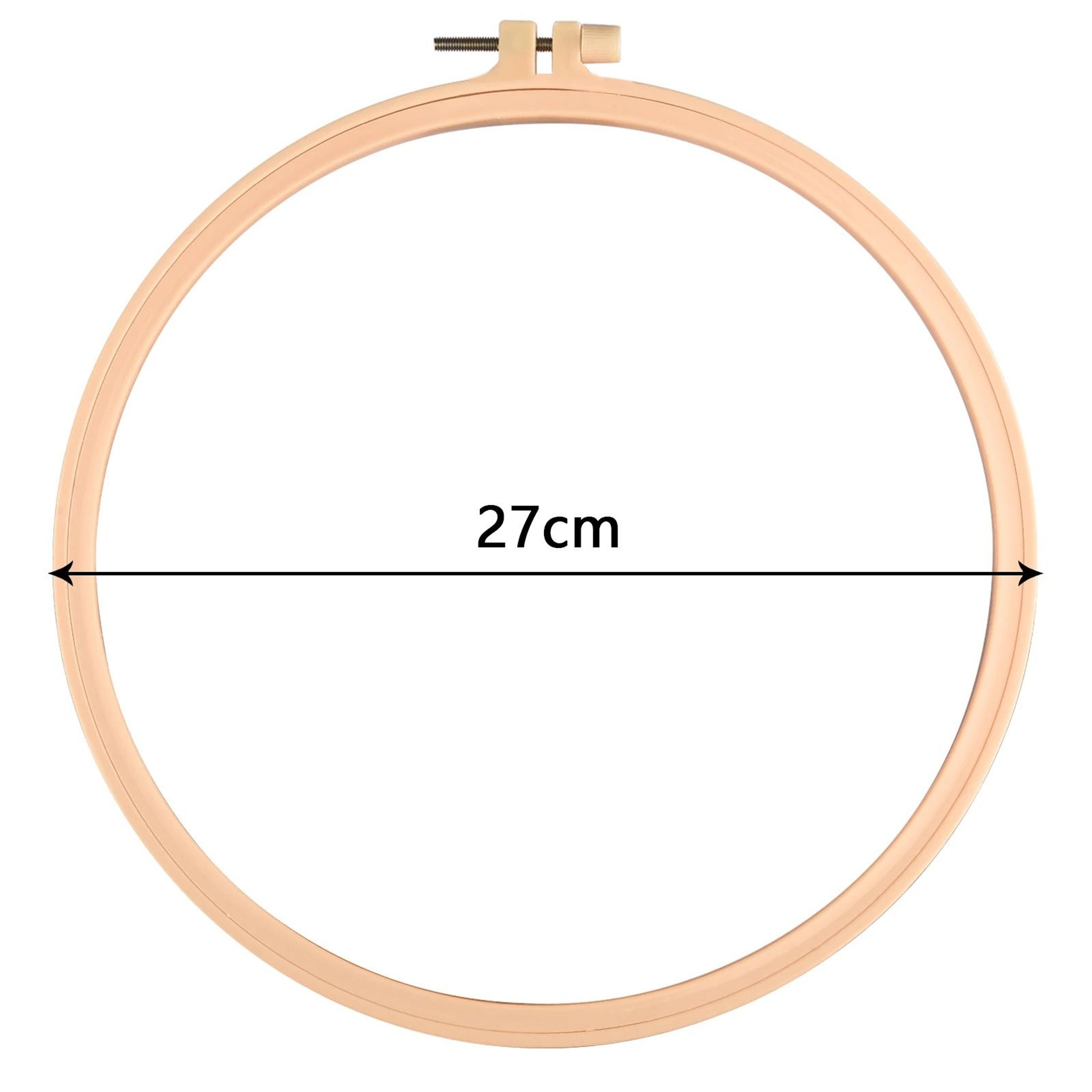 Wood Look Plastic Embroidery Hoop Set For Neater Comfortable Stitching Projects 6