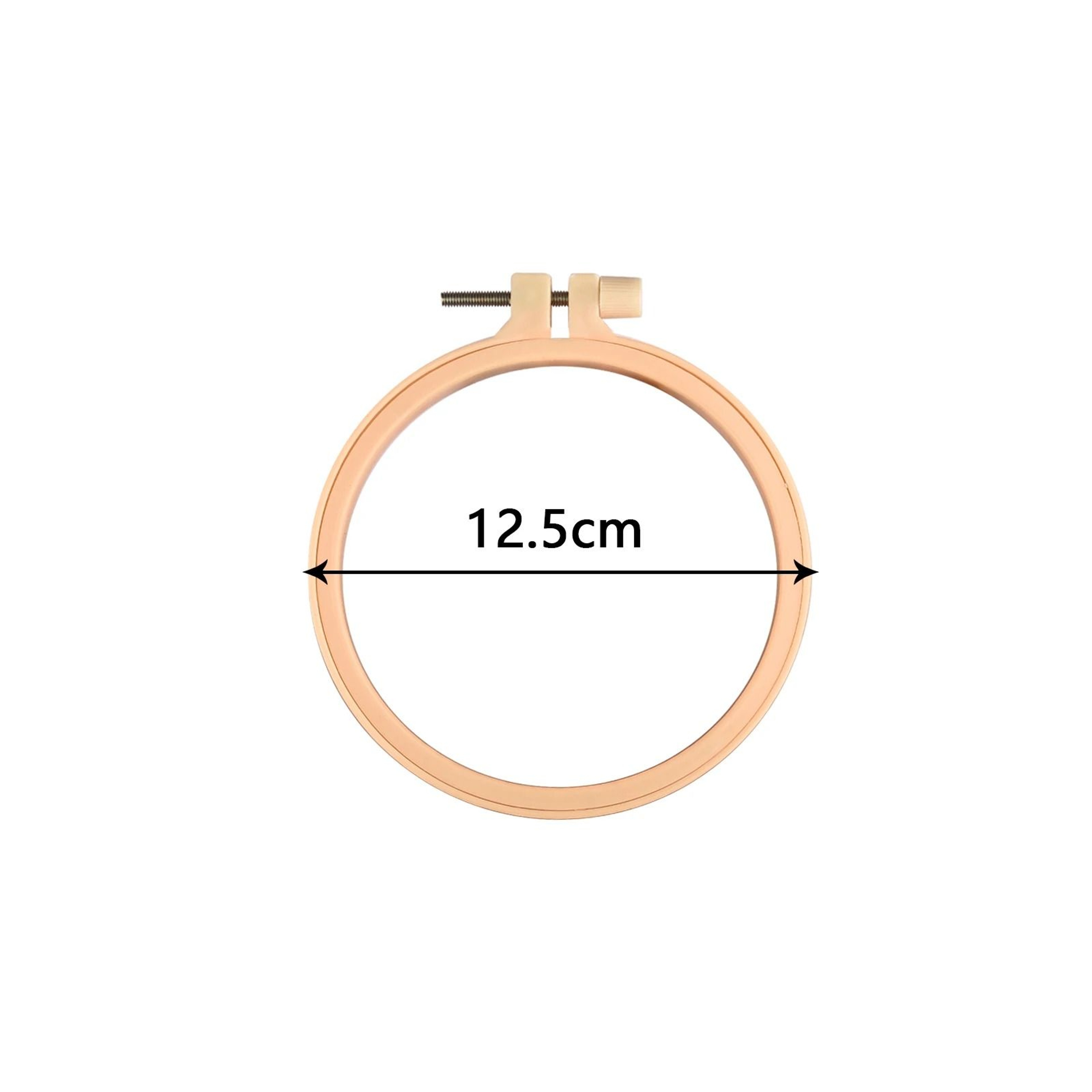 Wood Look Plastic Embroidery Hoop Set For Neater Comfortable Stitching Projects 3