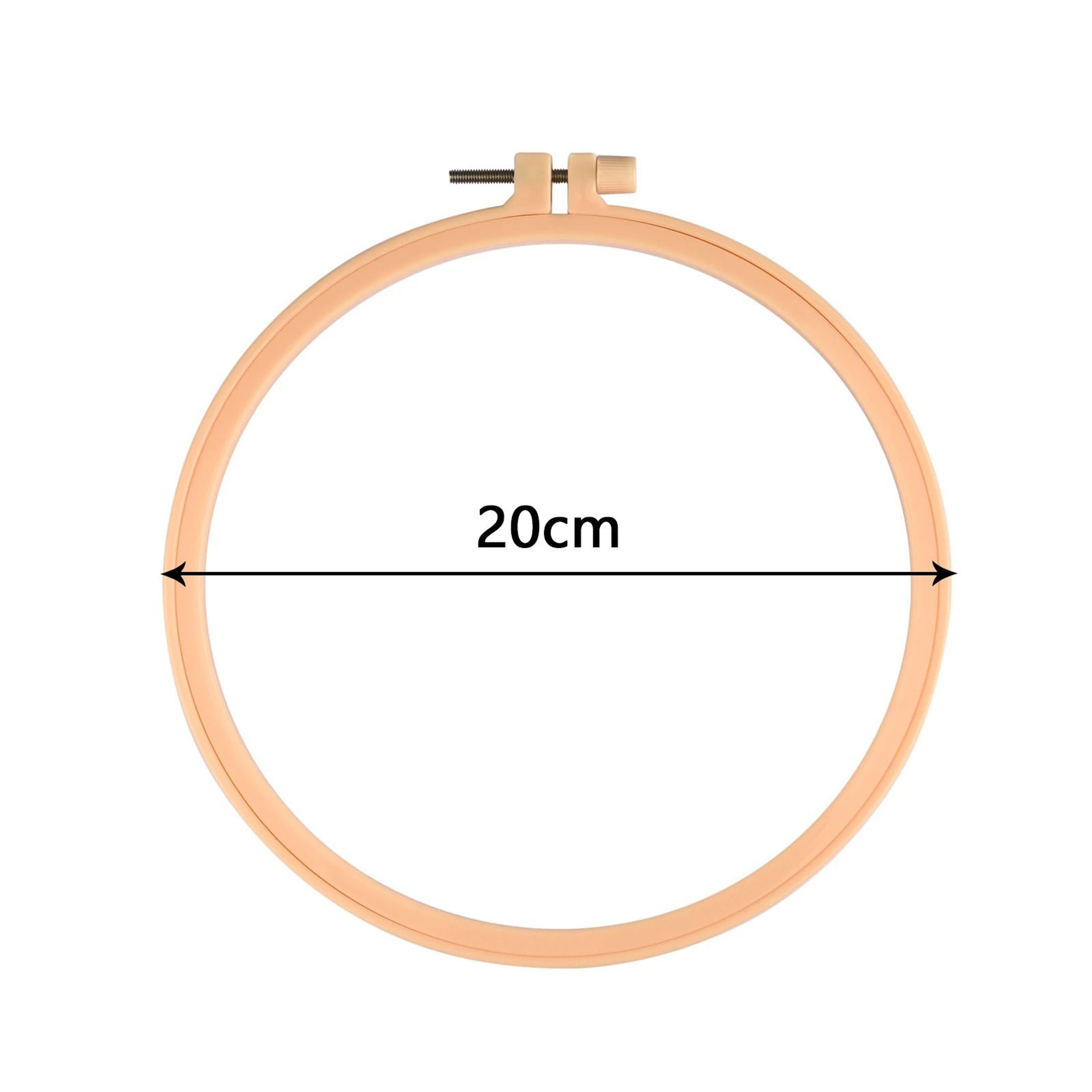 Wood Look Plastic Embroidery Hoop Set For Neater Comfortable Stitching Projects 4