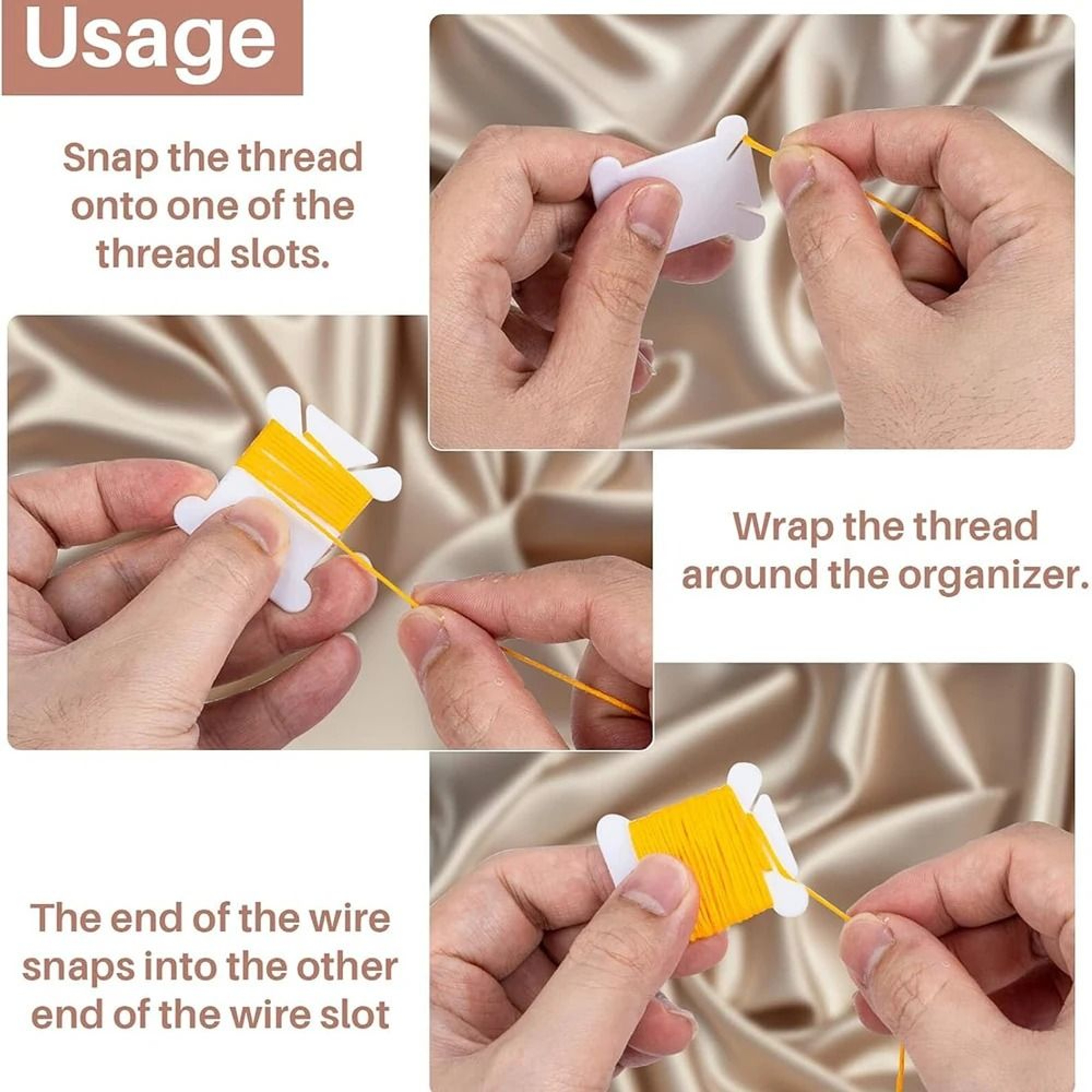 Plastic Embroidery Floss Bobbin Winder For Faster Tangle Free Thread Storage 3