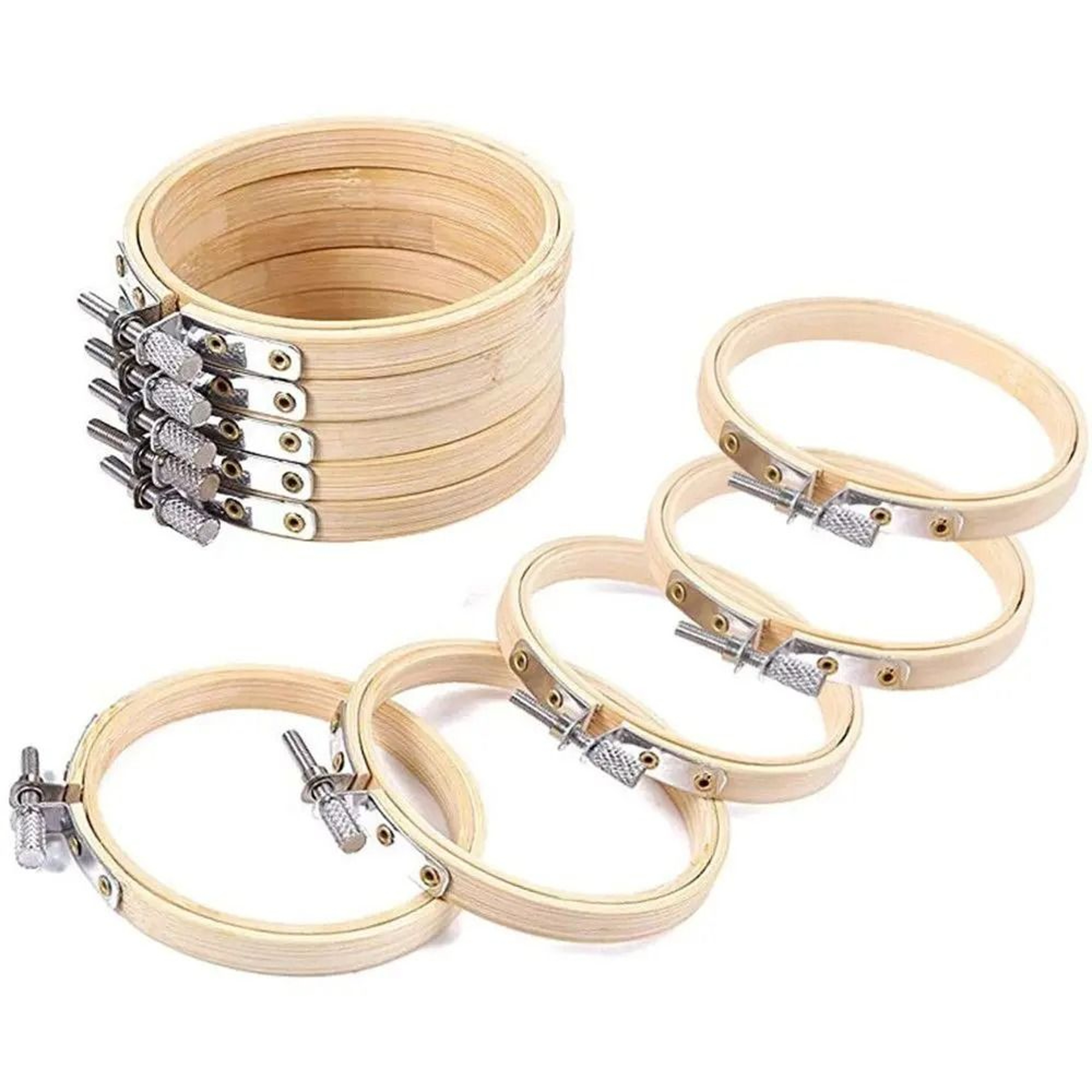 Adjustable Bamboo Stitching Frame For Easy Fabric Tension 0