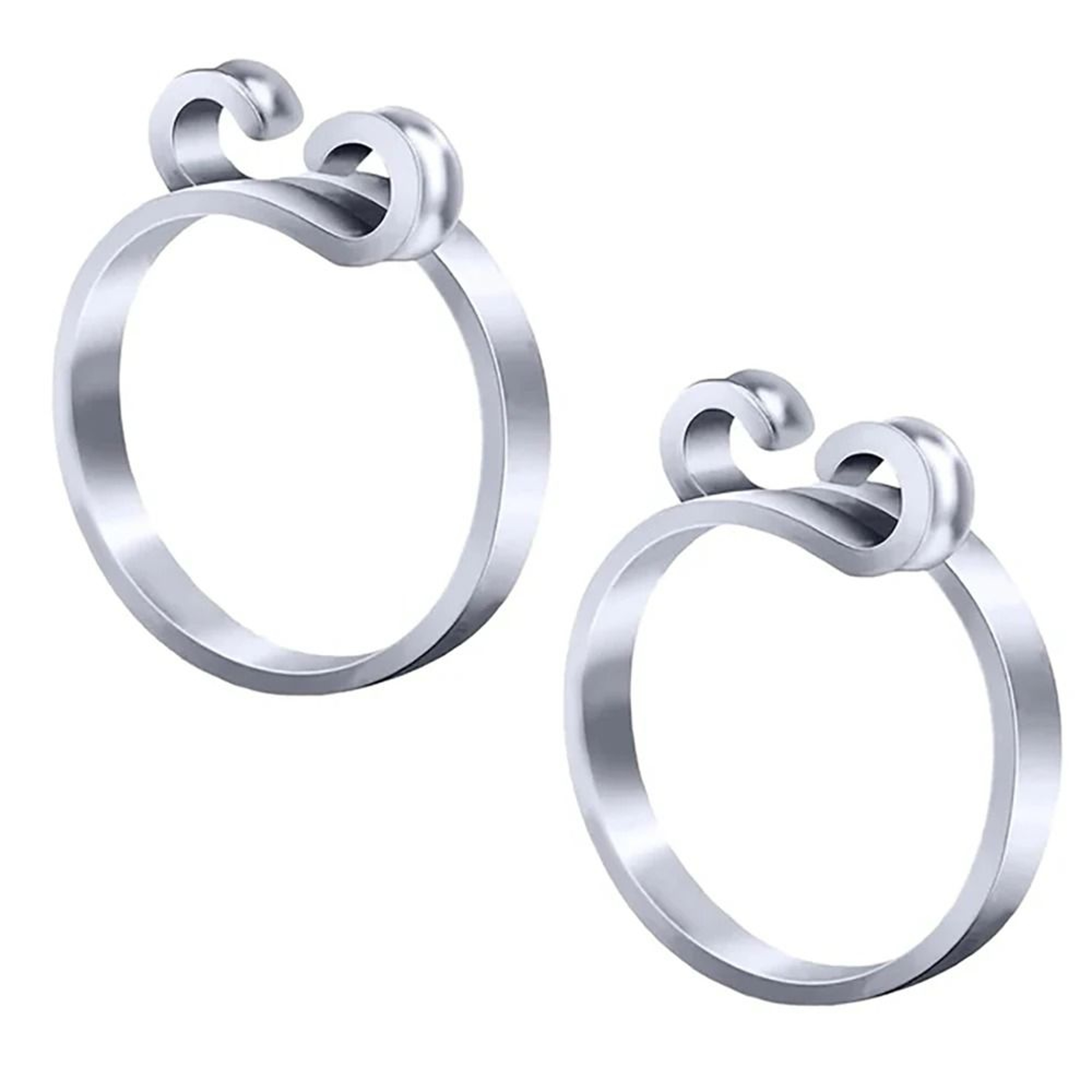 Two Piece Adjustable Metal Crochet Loop Rings For Smooth Yarn Guidance 7